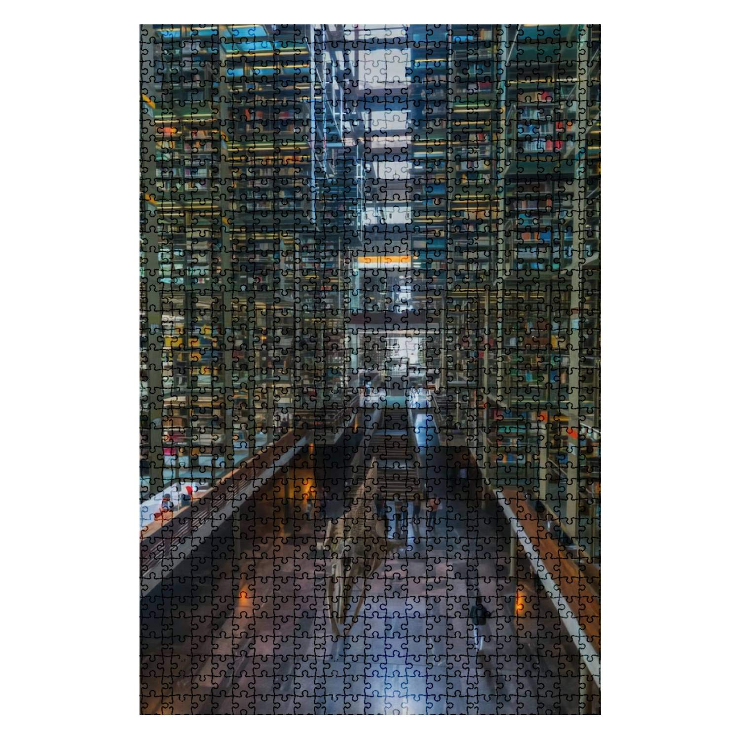 1000-Piece Wooden Jigsaw Puzzle - Stunning Jose Vasconcelos Library Mexico Landscape - Challenging Adult & Kids Puzzle for Family Game Night, Home Decor & Educational Gift
