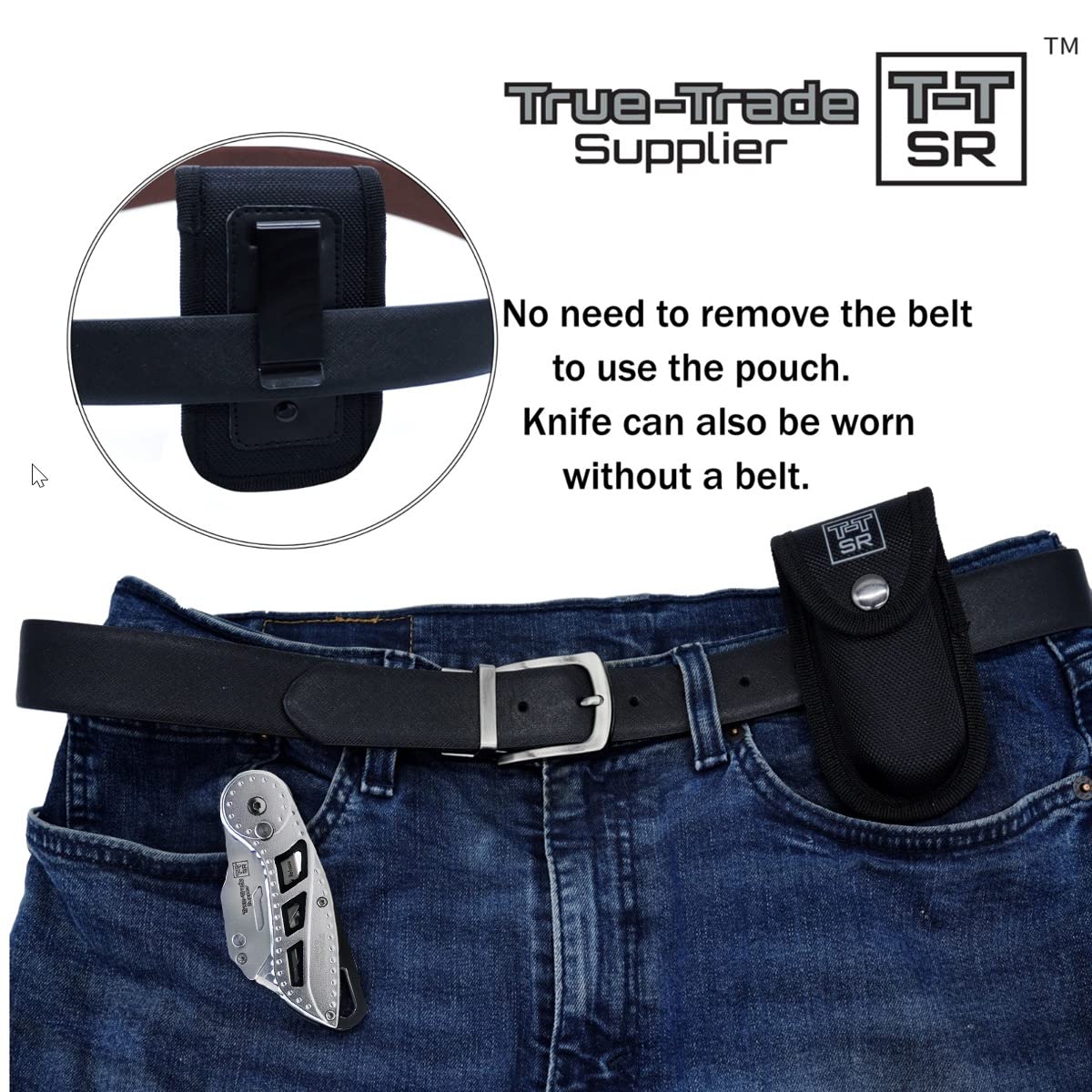 Heavy Duty Folding Utility Knife with Maintenance Tool - Stainless Steel Box Cutter with Nylon Holster & Belt Clip - Durable Roofing Knife with 1-Year Warranty - Perfect for Construction, DIY Projects, and Packaging Work
