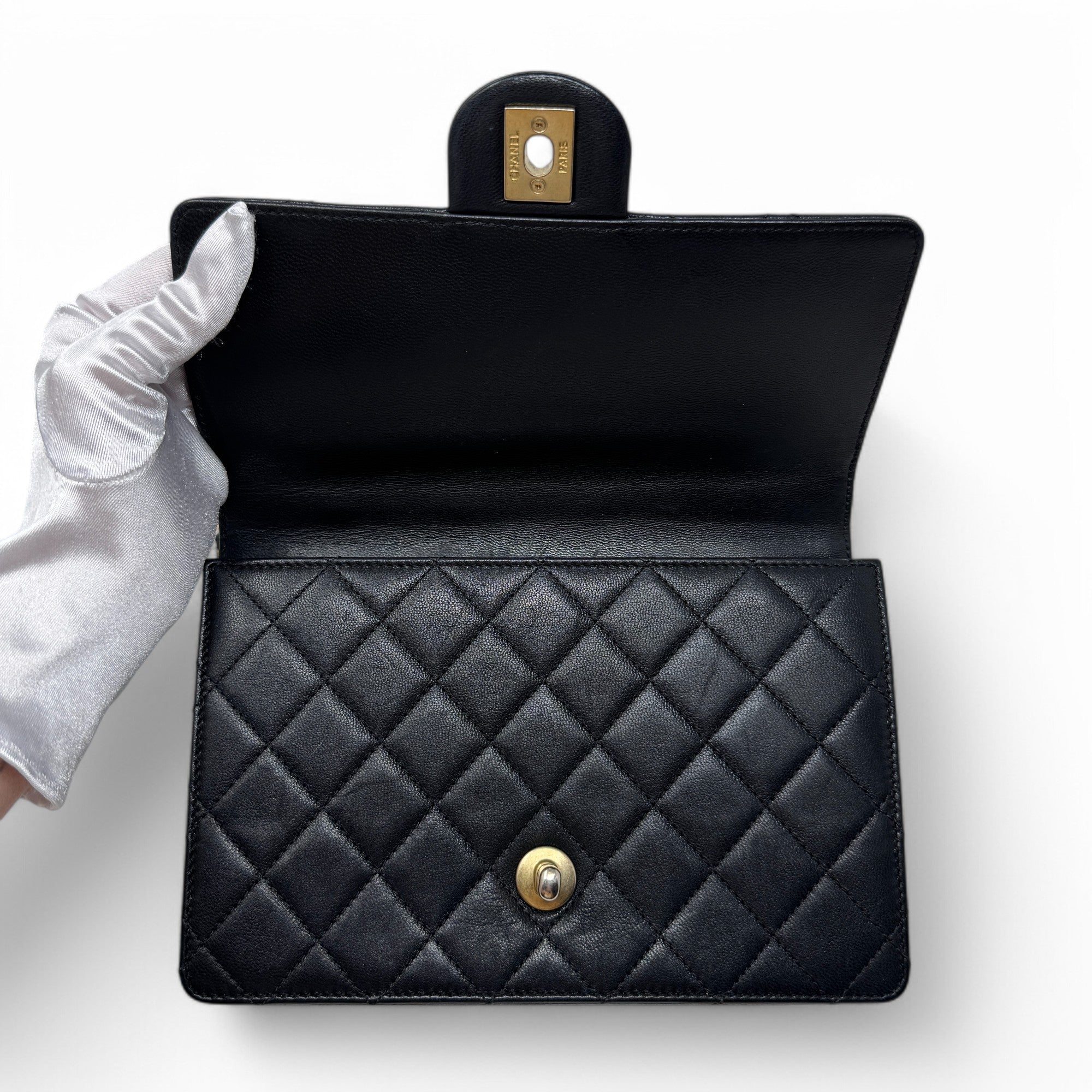Chanel Black Small Chic Pearl Flap Bag - Luxury Designer Crossbody Purse for Women | Perfect for Evening Parties, Date Nights & Special Occasions
