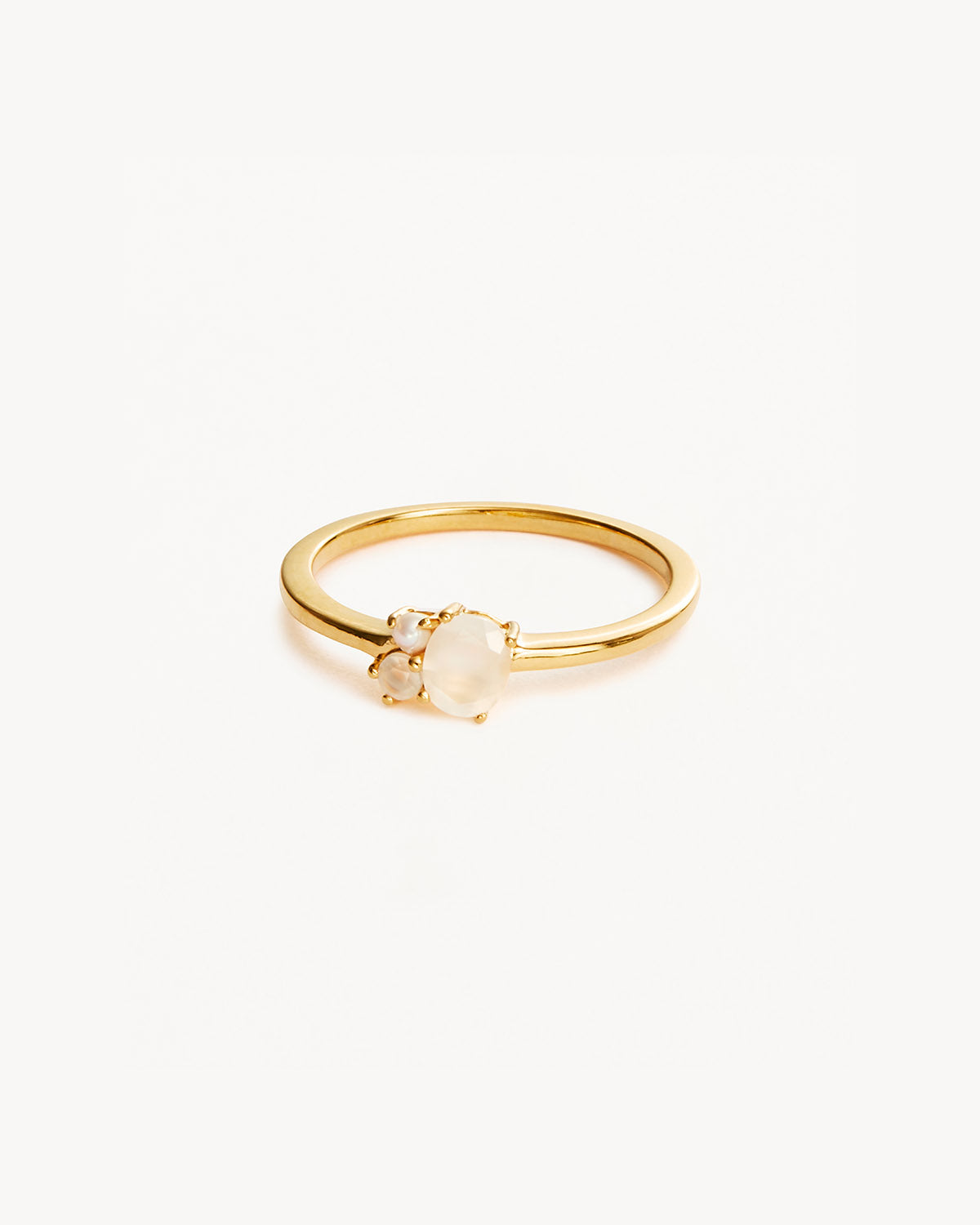 18K Gold Vermeil Kindred Birthstone Ring for June - Personalized Birthstone Jewelry for Women, Perfect Gift for Mother's Day, Birthday & Anniversary - Elegant & Dainty Stackable Ring for Everyday Wear