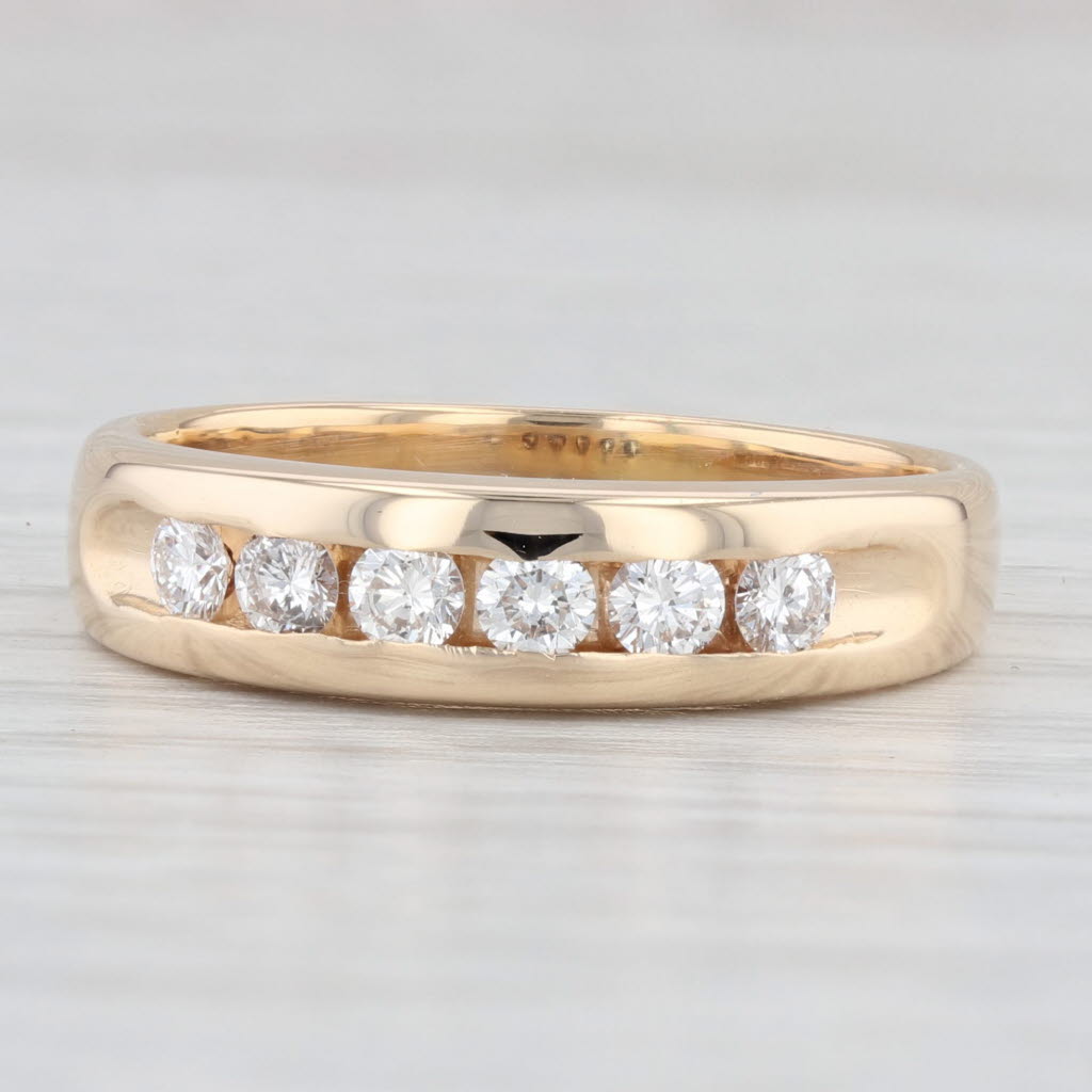 0.40ctw Diamond Wedding Band Ring - 14k Yellow Gold Size 8 - Stackable Anniversary Ring for Women - Perfect for Bridal Sets, Engagement Stacking & Special Occasion Gifts