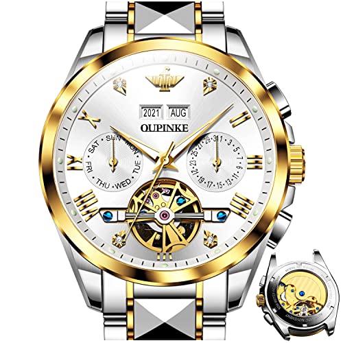 Two tone band & white dial