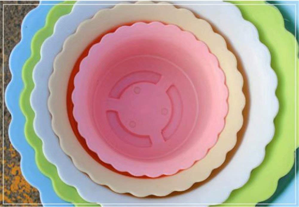 Large Pink Resin Plant Pot with Tray - Succulent & Cactus Planter, Flower Pot for Indoor/Outdoor Decor - Perfect for Home, Office, and Garden Use