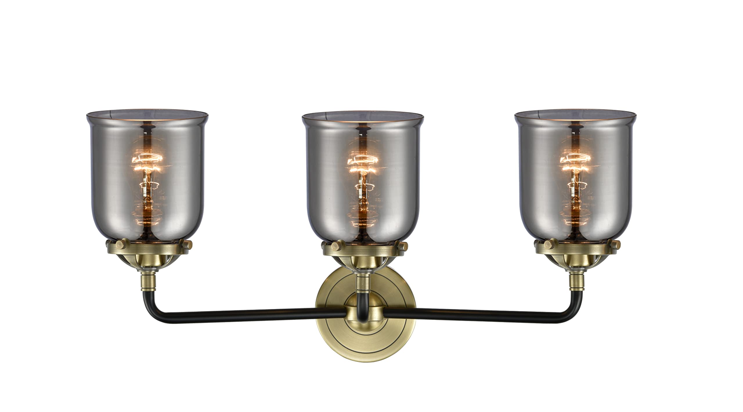 Innovations Lighting 284-3W-SN-G54 Small Bell 2-Light Bathroom Vanity Fixture, 23