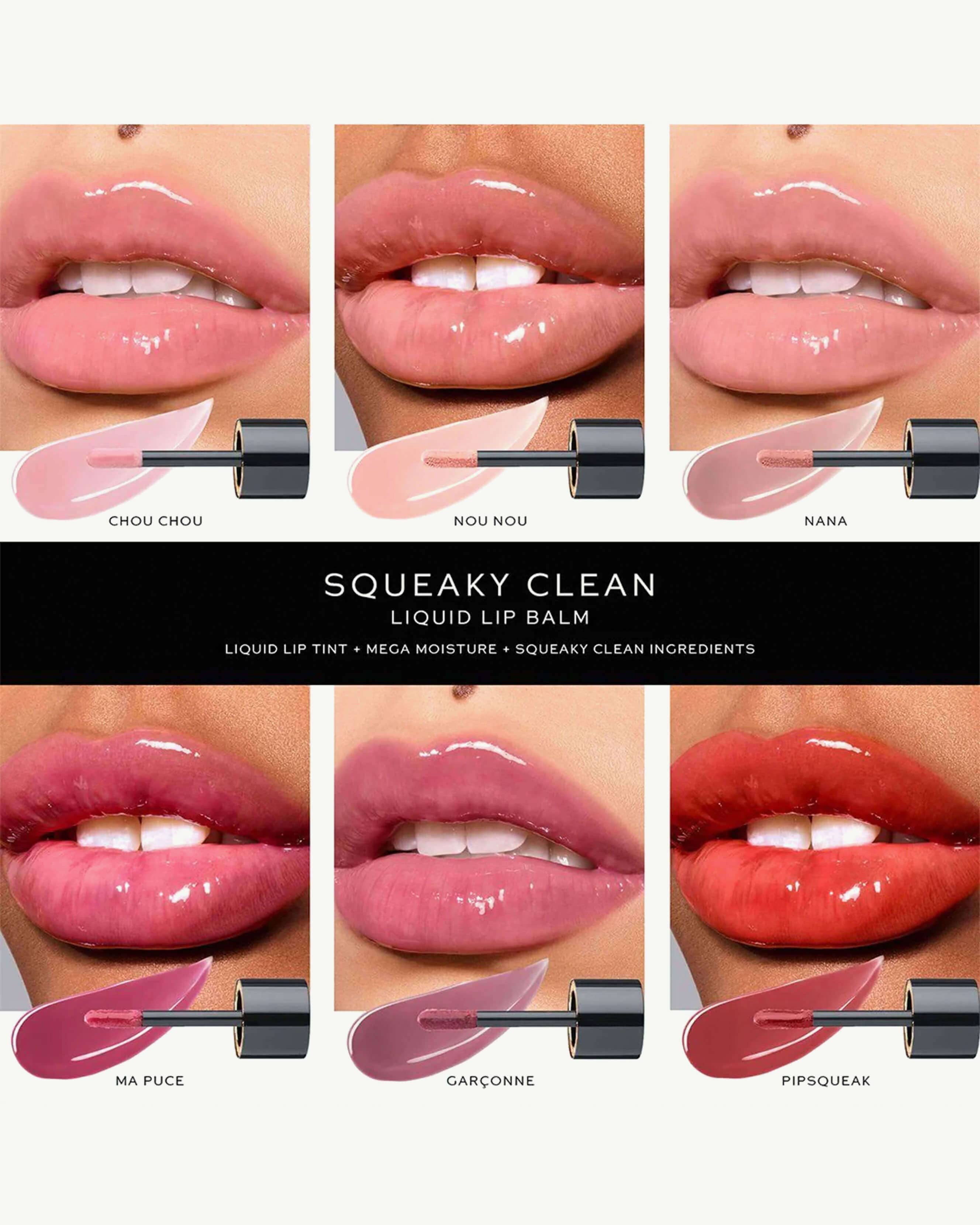 Moisturizing Squeaky Clean Liquid Lip Balm - Hydrating & Long Lasting Lip Gloss for Dry Lips - Perfect for Daily Use, Makeup Looks & On-The-Go Touch Ups
