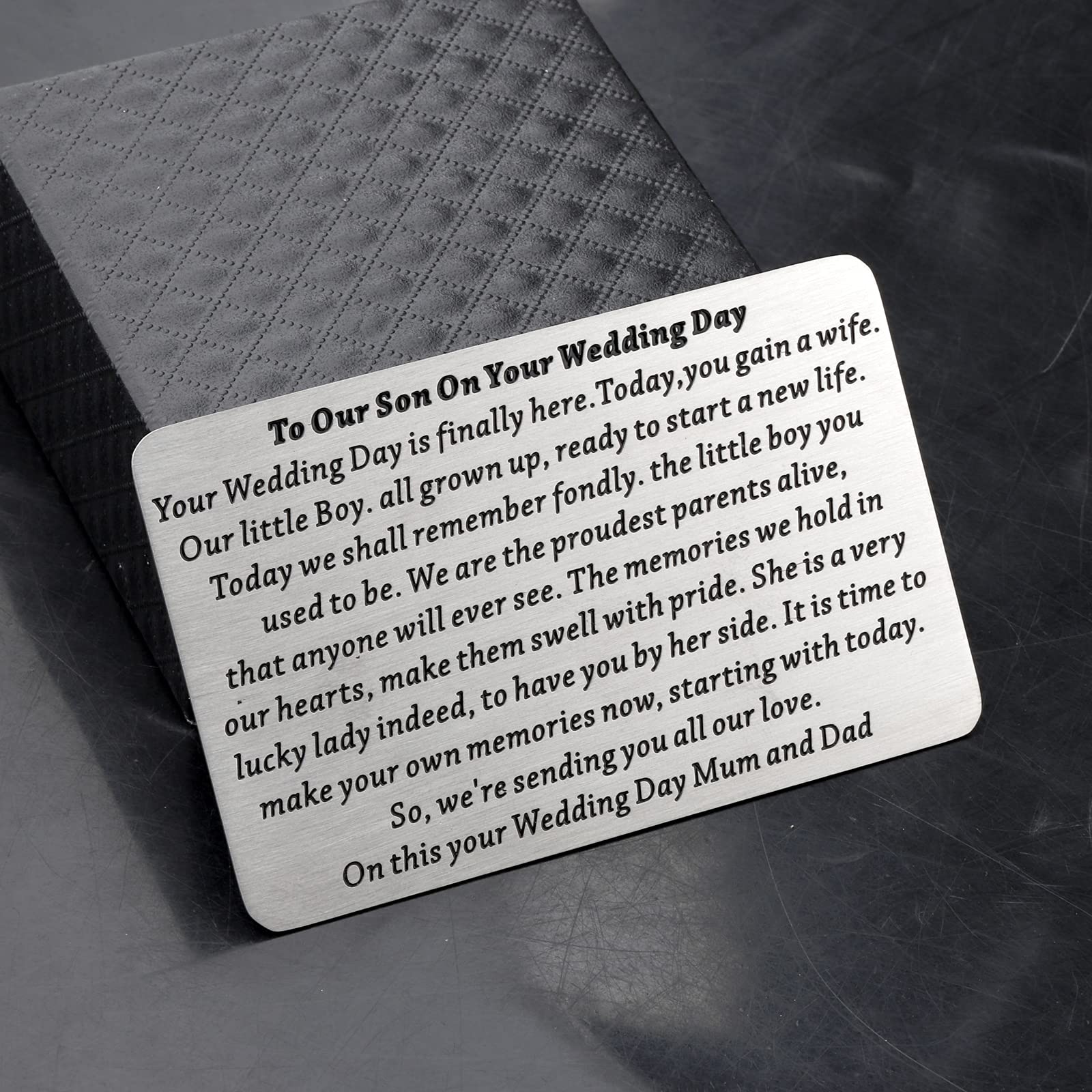 WSNANG Elegant Wedding Card Holder from Mom & Dad - Perfect for Bridal Shower, Wedding Day & Anniversary Gifts