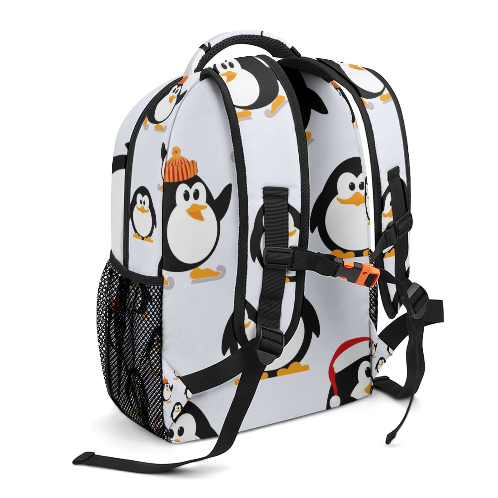 Personalized Cute Cartoon Penguins Backpack - Waterproof School Bag with Name for Boys & Girls | Perfect Gift for Kids, Travel & Outdoor Activities