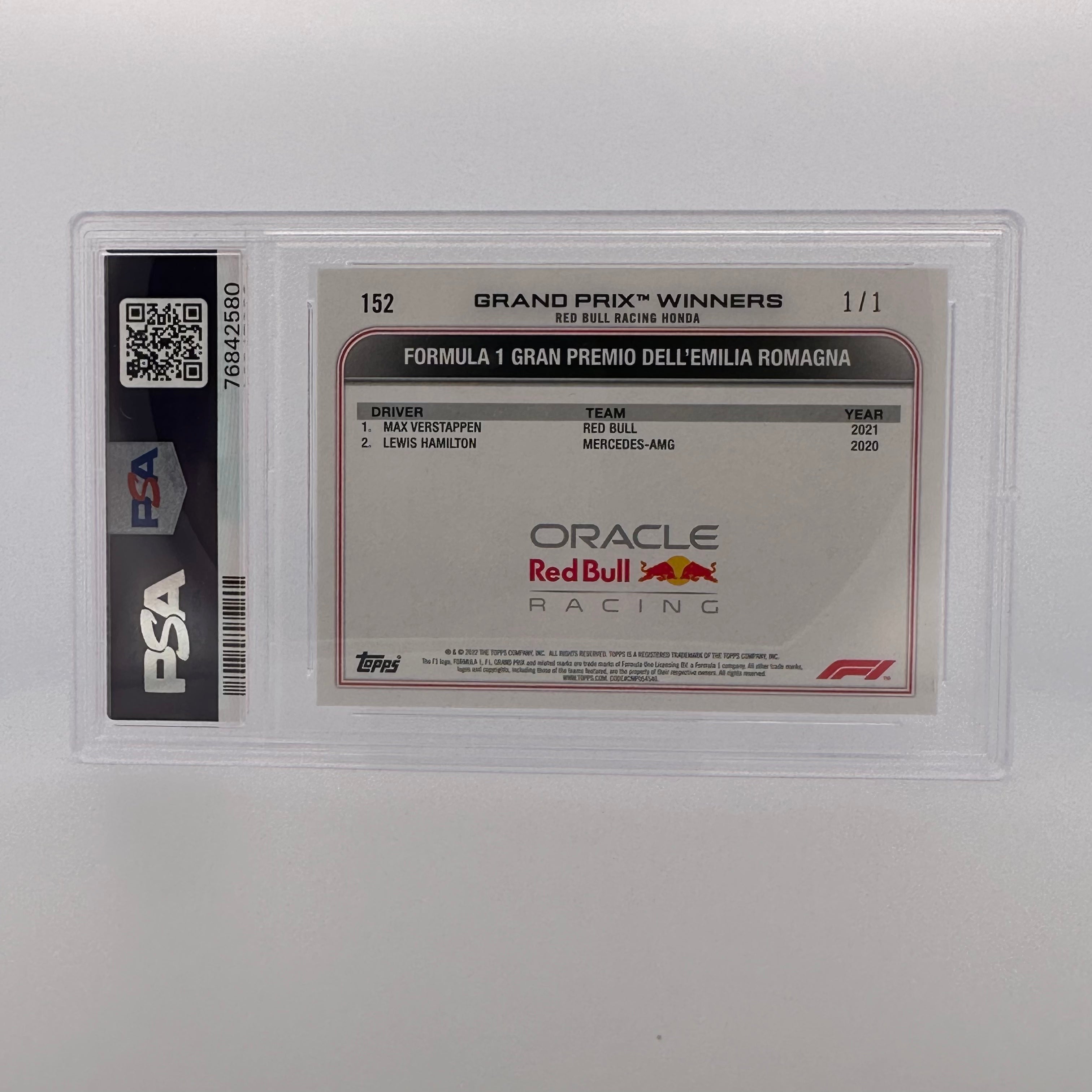 PSA 9 1/1 Max Verstappen #152 Foilfractor Trading Card - Rare Collectible for Sports Memorabilia & F1 Racing Fans - Perfect for Display, Investment, and Gifting