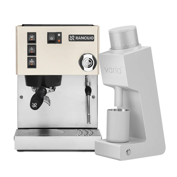 Rancilio Silvia V6 Espresso Machine & Varia VS3 Grinder Bundle - Premium Home Coffee Bar Setup for Latte & Cappuccino Lovers