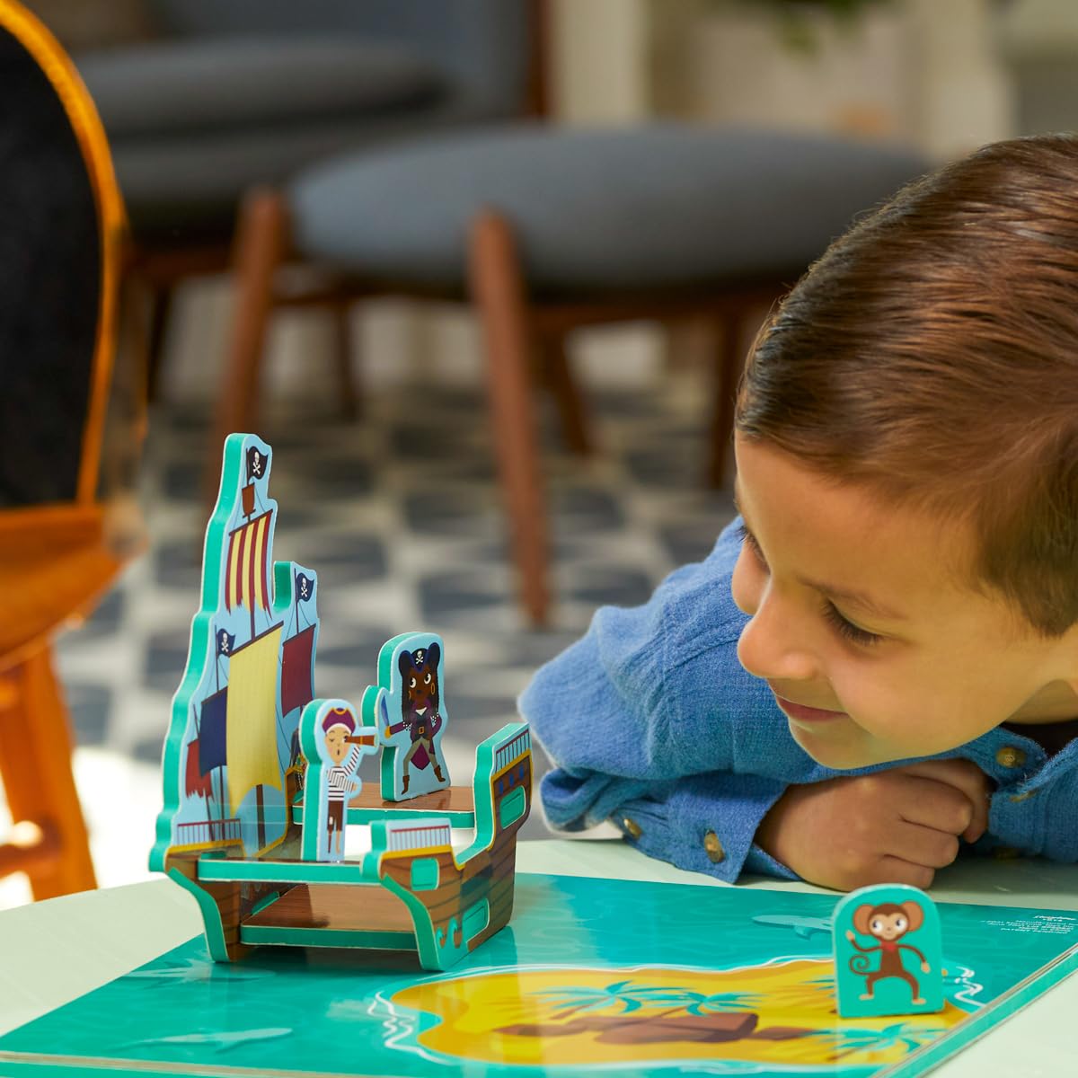 STORYTIME TOYS Pirate Ship Play Puzzle - Wooden Educational Toy for Kids Ages 3-6 | Interactive Learning Game for Preschoolers | Perfect for Imaginative Play, Birthday Gifts & Classroom Activities