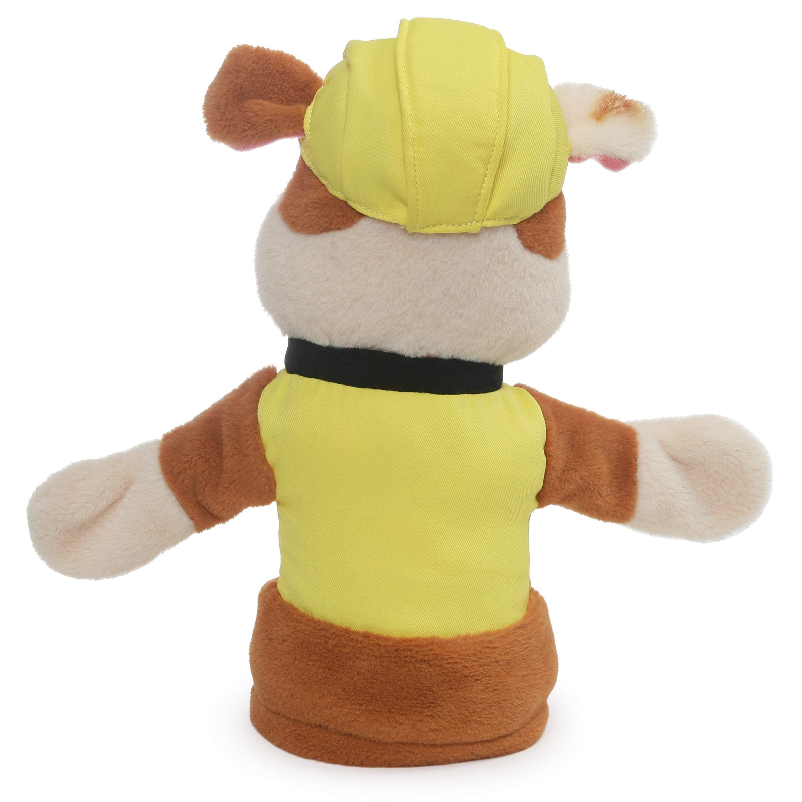 GUND Paw Patrol Rubble Hand Puppet Plush Stuffed Animal Dog Toy - Interactive Puppet for Kids, Storytelling & Role Play - Perfect Gift for Toddlers & Children's Birthday Parties