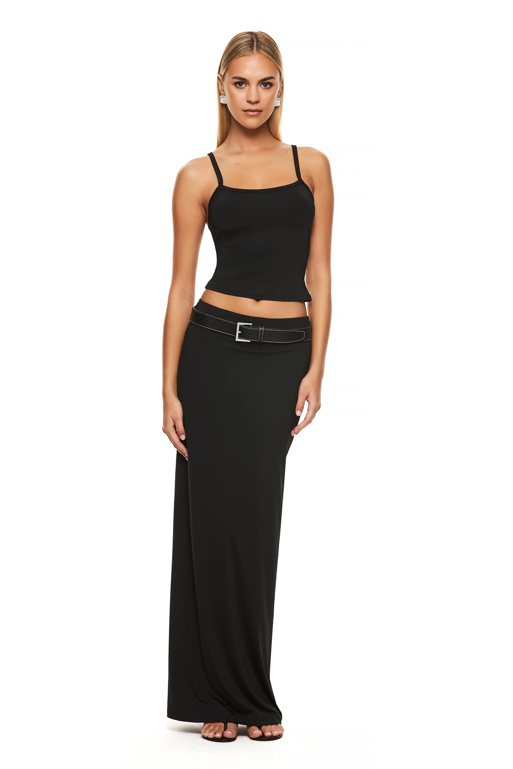 THE HENRY Black Skirt for Women - Elegant High Waist A-Line Midi Skirt for Office, Party & Casual Wear | Perfect for Work, Date Night & Everyday Outfits