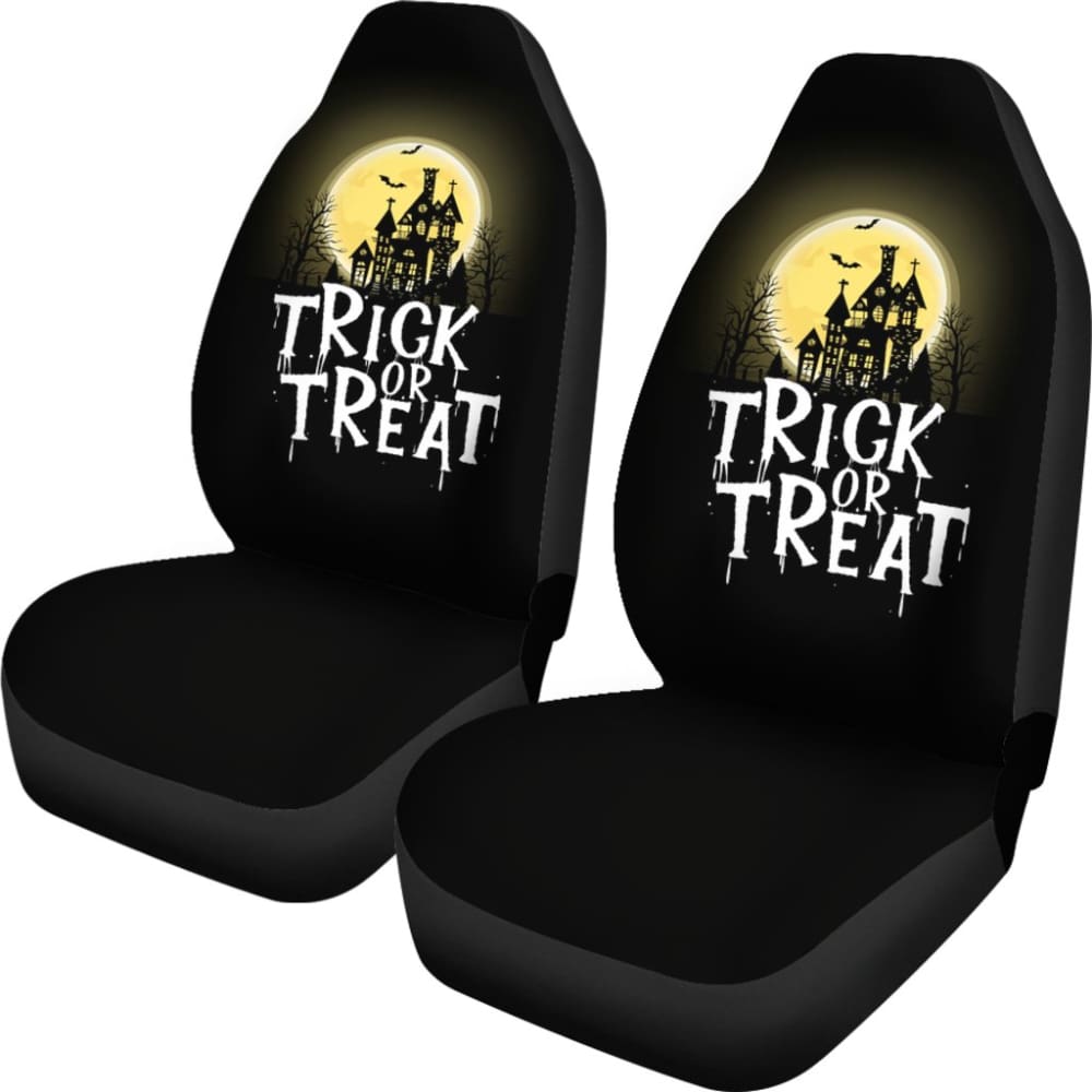 Spooky Halloween Car Seat Covers for Trick or Treat - Fun & Protective Auto Accessories (Set of 2) - Perfect for Halloween Parties, School Events & Family Outings