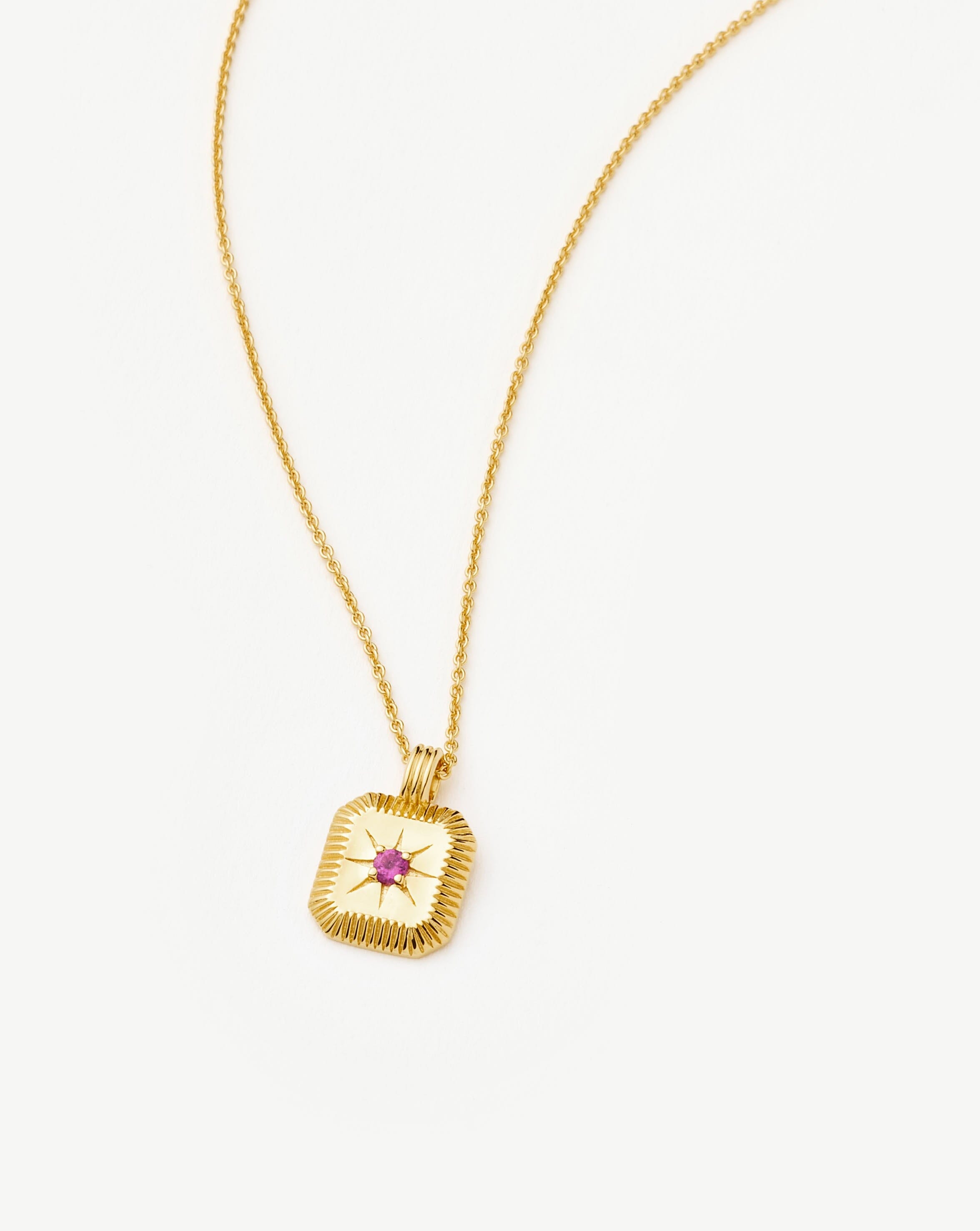 October Birthstone Pendant Necklace - 18k Gold Vermeil with Genuine Pink Tourmaline | Elegant Jewelry Gift for Women, Birthday, Anniversary & Special Occasions