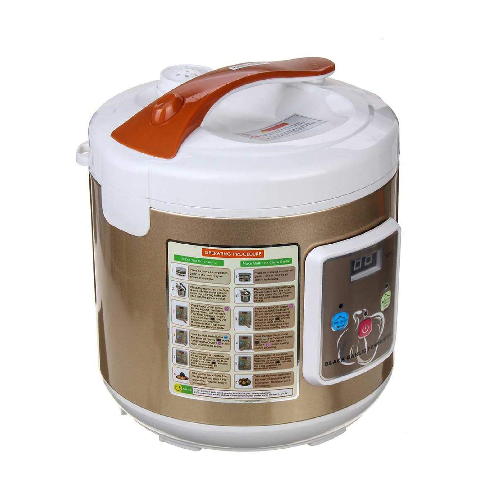 Premium 5L/6L Automatic Black Garlic Fermenter Machine - 110V/220V DIY Home Fermentation Kit for Healthy Black Garlic Making | Perfect for Home Chefs & Healthy Cooking Enthusiasts