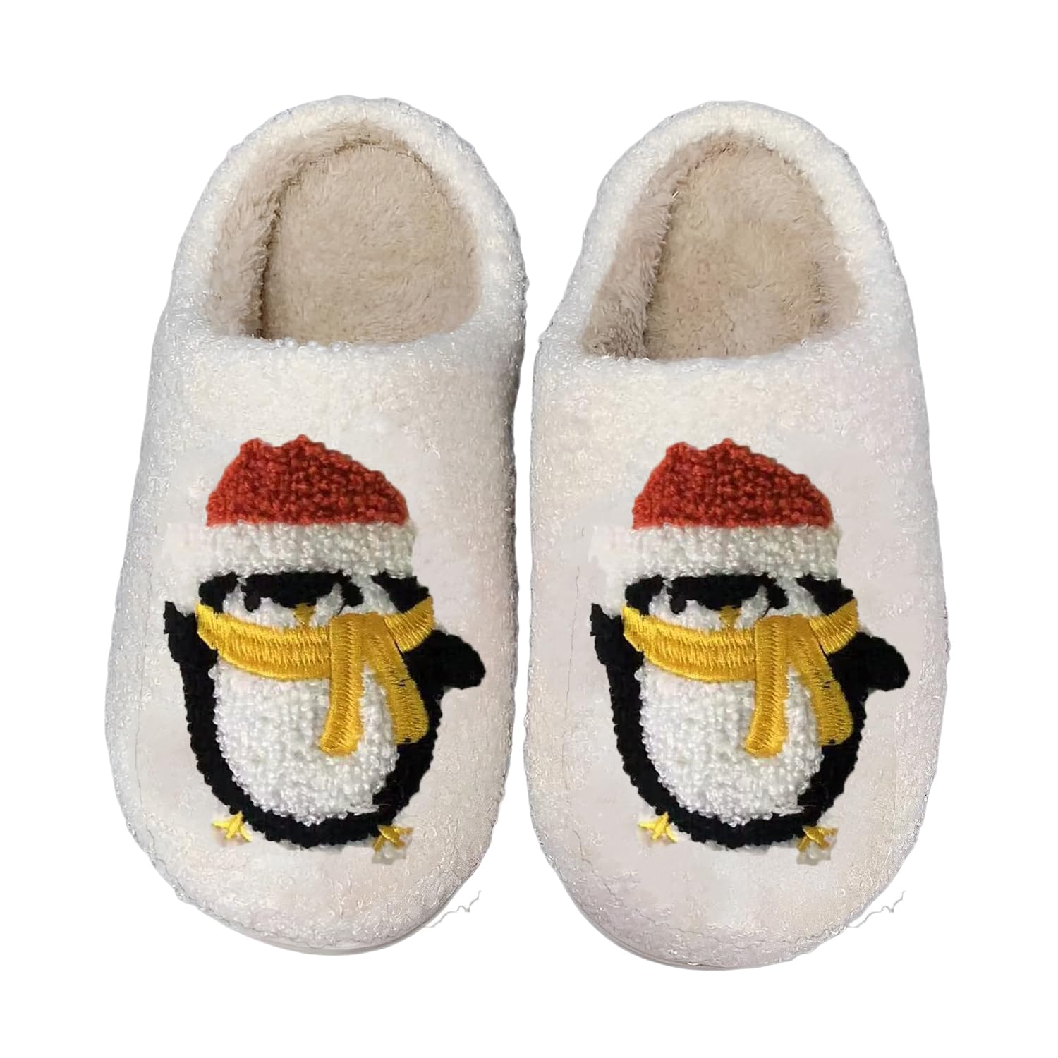 Cozy Penguin Slippers for Women & Men - Soft Indoor/Outdoor House Shoes - Size 41-42 - Perfect Christmas Gift for Family & Winter Home Comfort