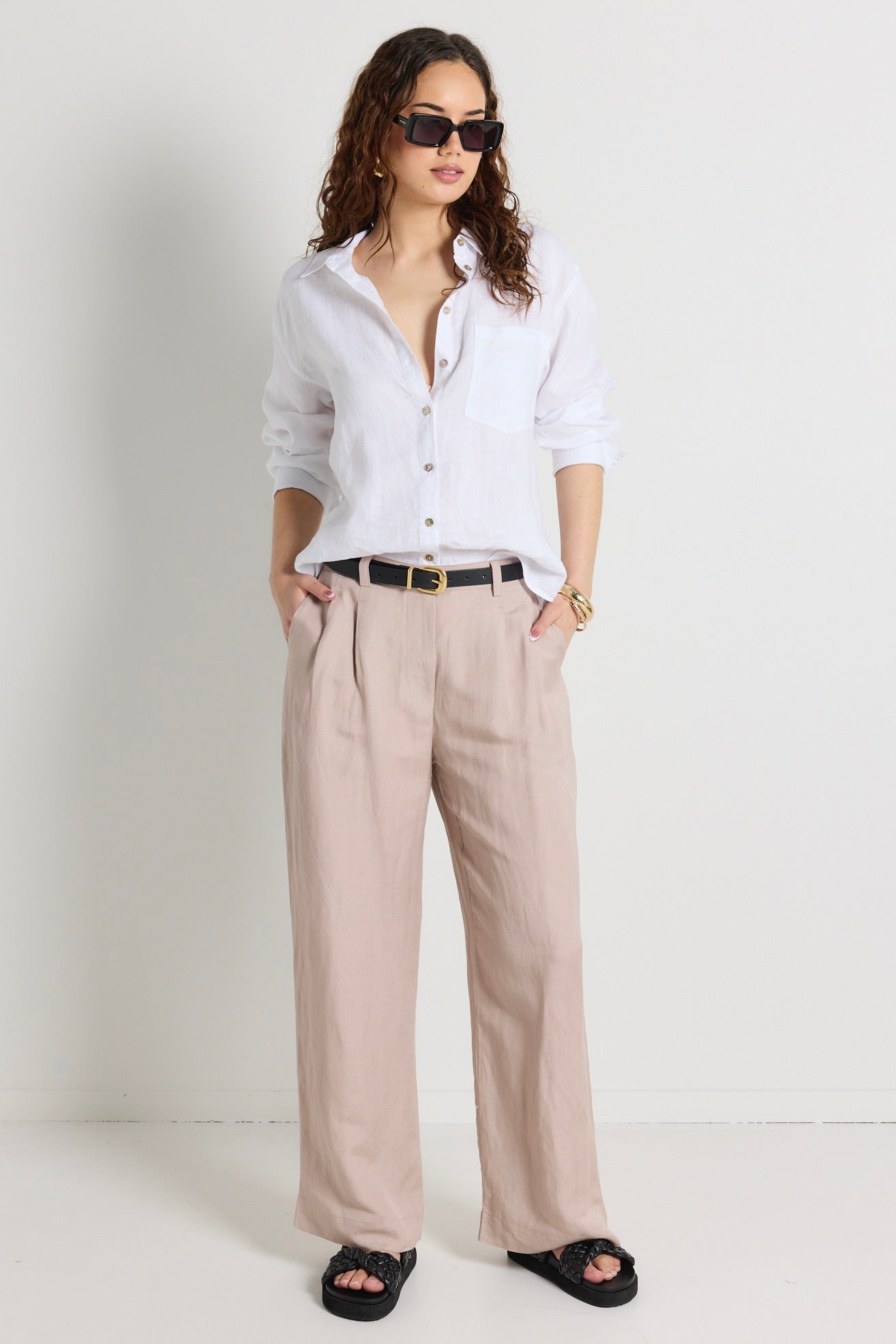 Fjord Mushroom Linen Blend Men's Casual Pants - Comfortable & Stylish for Outdoor Adventures, Travel & Everyday Wear