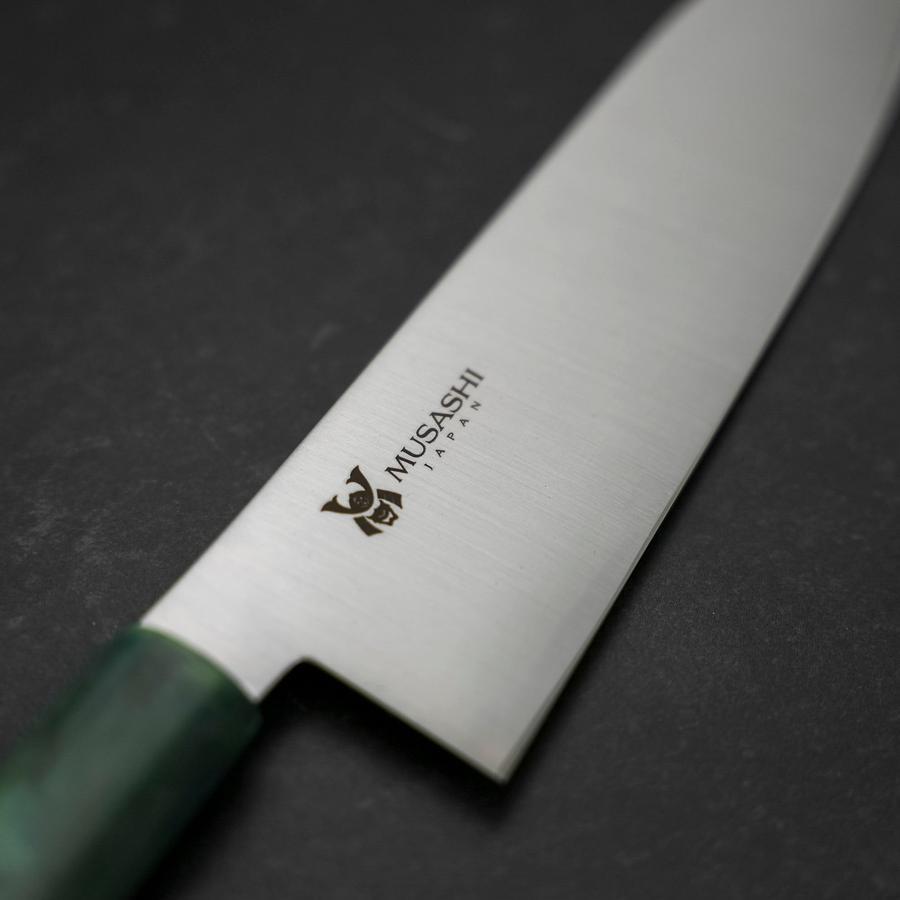 Premium Santoku Knife 180mm - AUS 8 Stainless Steel Blade with Polished Ocean Green Handle - Perfect for Sushi, Vegetables & Meat Cutting - Professional Japanese Kitchen Knife for Chefs & Home Cooks