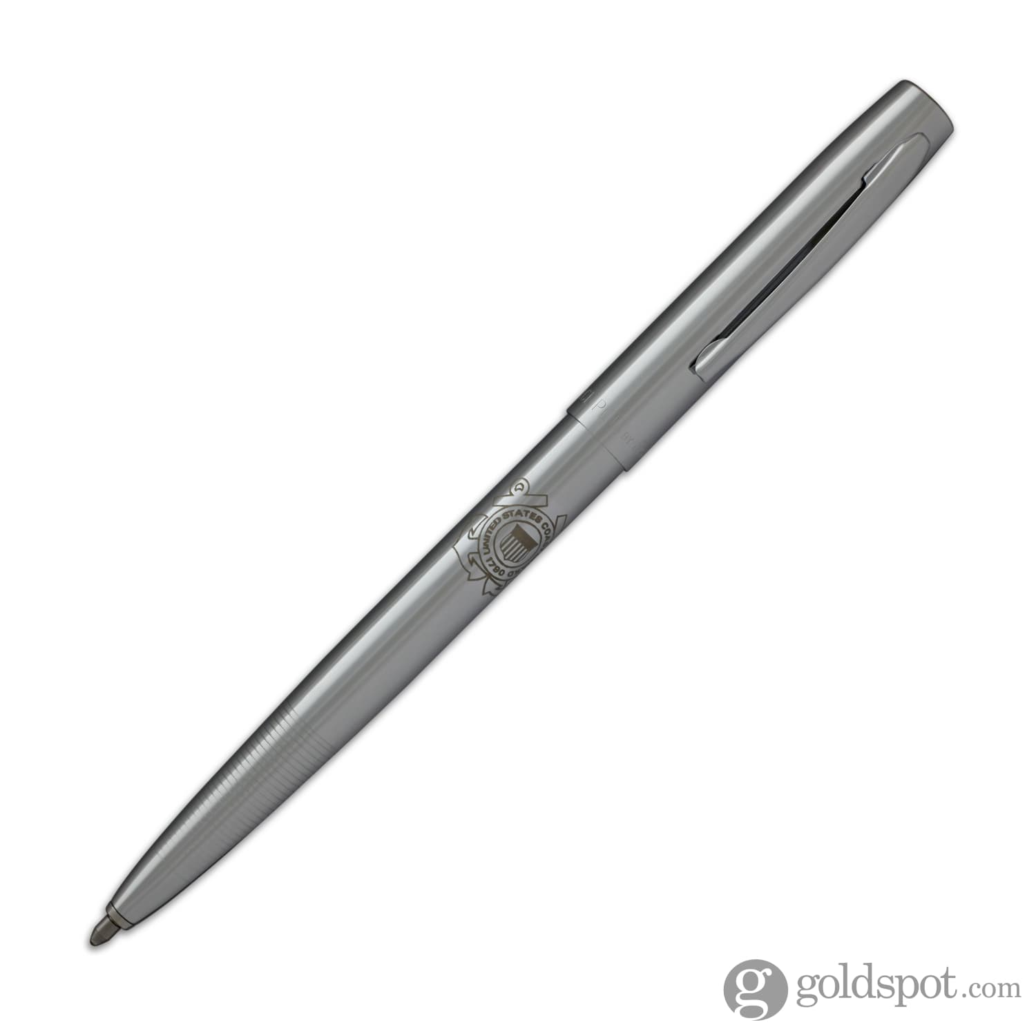 Fisher Space Pen Chrome Plated Ballpoint Pen with US Coast Guard Insignia - Perfect for Military Gifts, Collectors & Everyday Writing