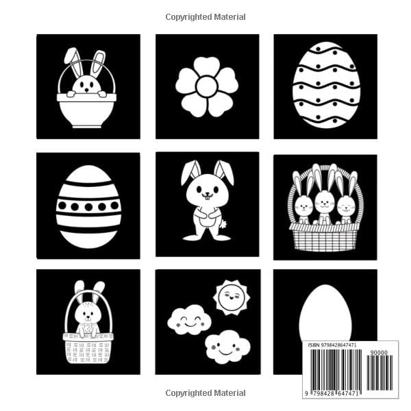 Easter Coloring Book for Toddlers Ages 1-3 - Fun Easter Basket Stuffers for Boys & Girls with Basic Shapes & Simple Easter Themes on Black Background - Perfect for Easter Egg Hunts, Preschool Learning & Holiday Gift Giving