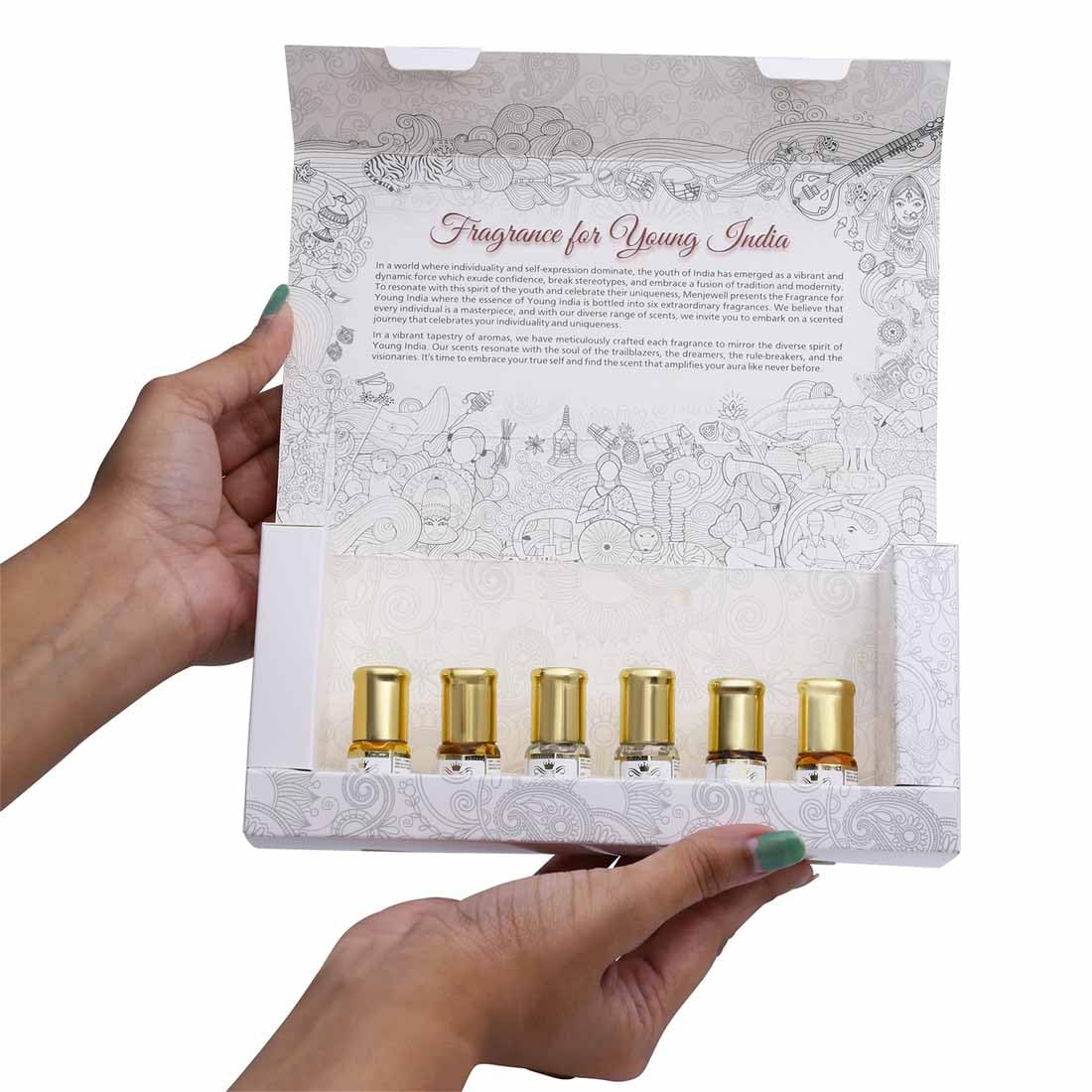 Premium 6-Piece Attar Gift Set for Women - Fruity Perfume Oils (6x3ml) - Luxurious Fragrance Combo for Gifts, Weddings & Special Occasions