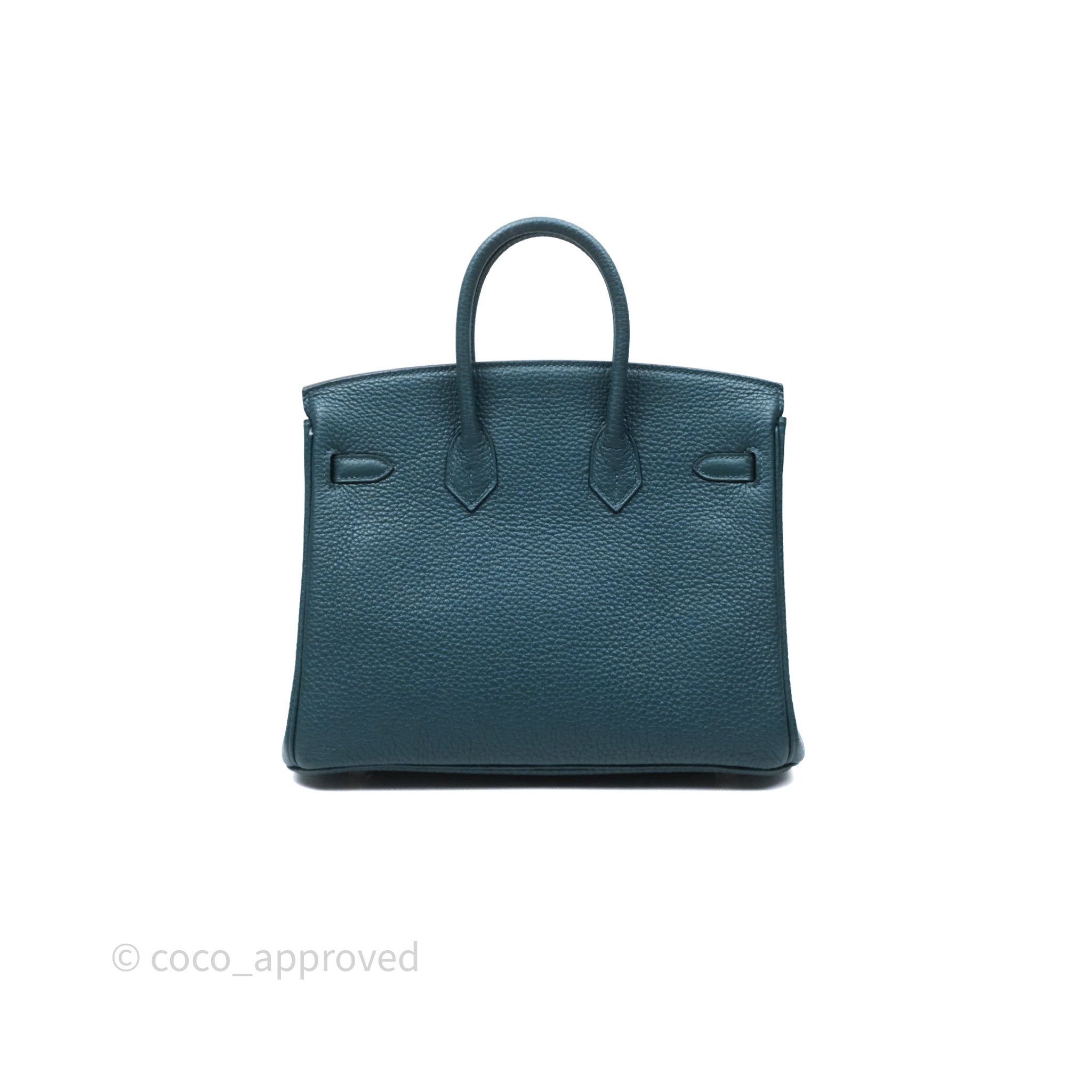 Luxury Hermès Birkin 25 Handbag - Vert Bosphore W0 / Bleu Océan Z7 Togo Leather with Palladium Hardware | Perfect for Work, Travel & Special Occasions