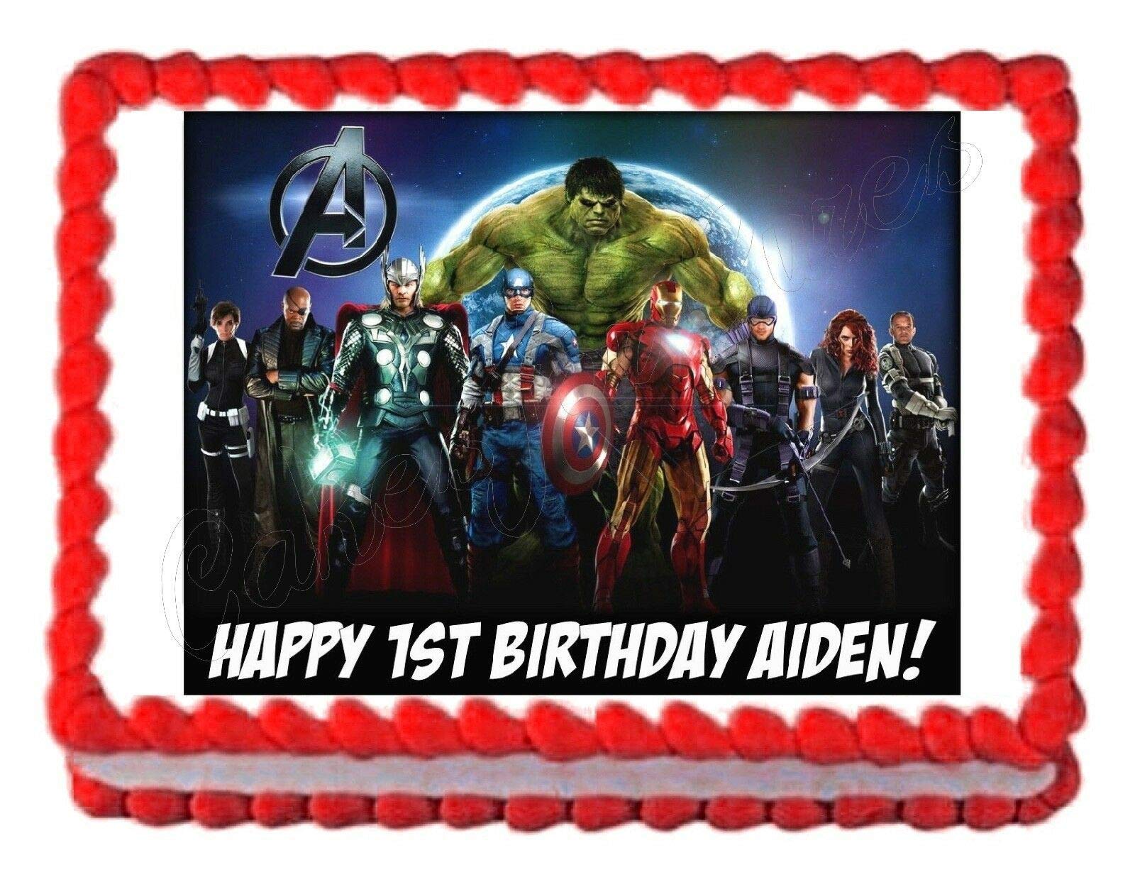 Superhero Edible Cake Topper - Custom Printed Fondant Cake Decoration for Birthday Parties, Baby Showers & Special Celebrations