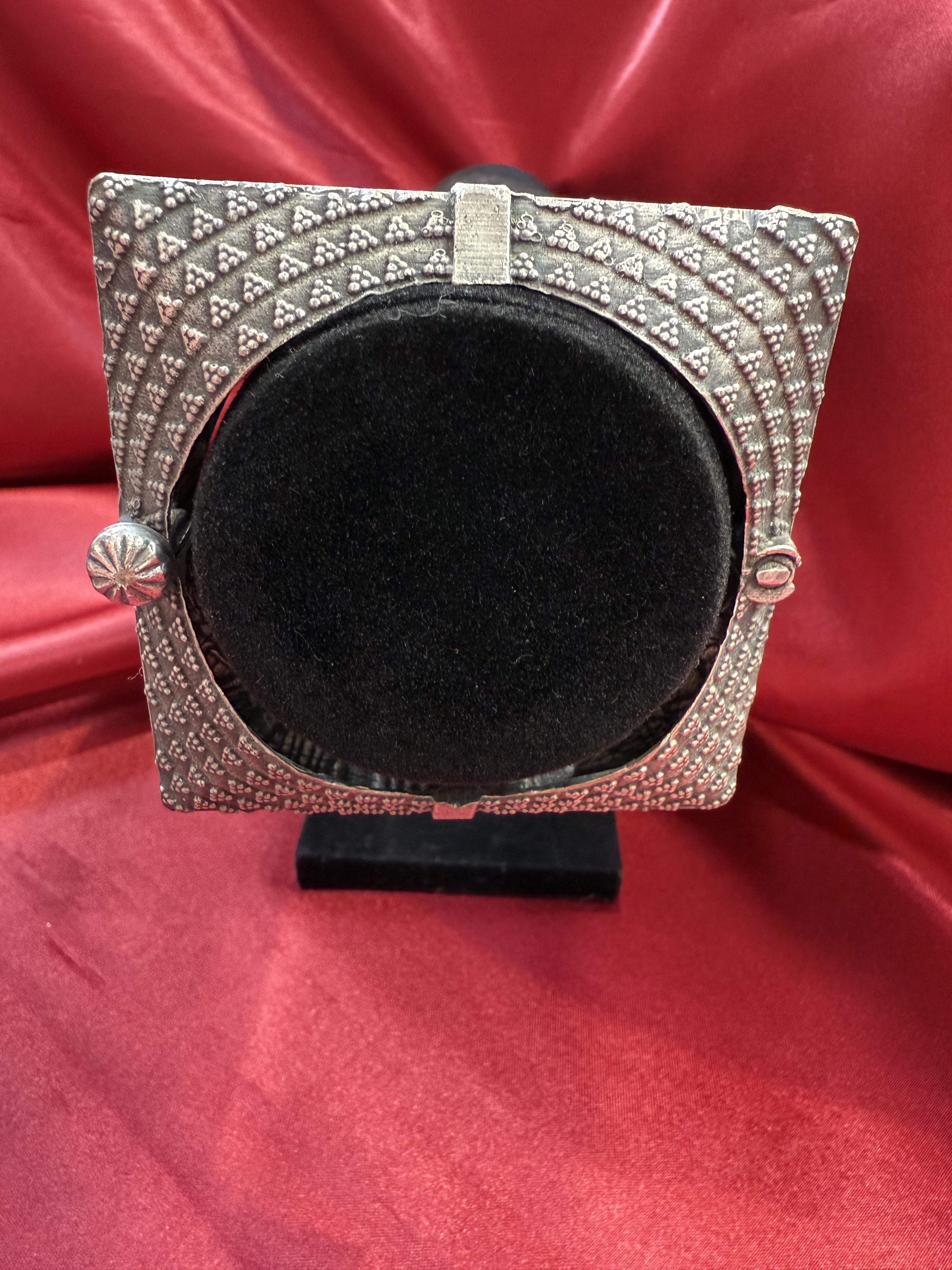 Stylish Tribal Oxidized Silver Ethnic Open Square Kada Cuff Bracelet for Women - Perfect for Boho Fashion, Festivals & Cultural Events