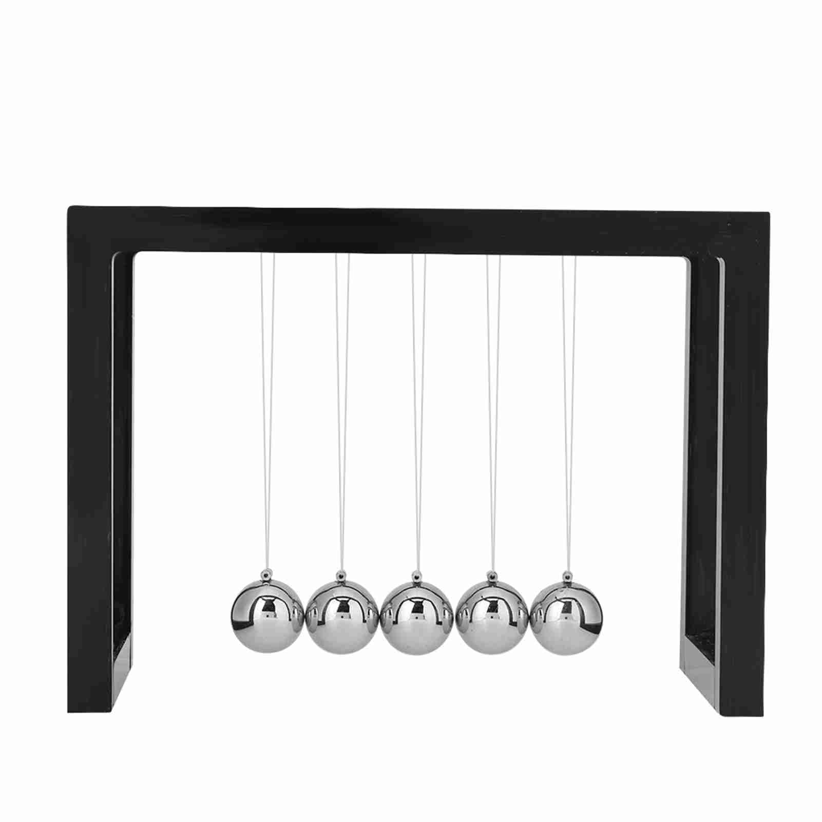 Garosa Pendulum Balls - Stress Relief Desk Toy & Home Office Decor - Black Balance Balls for Meditation, Focus, and Relaxation - Perfect for Living Rooms, Drawing Rooms & Workstations