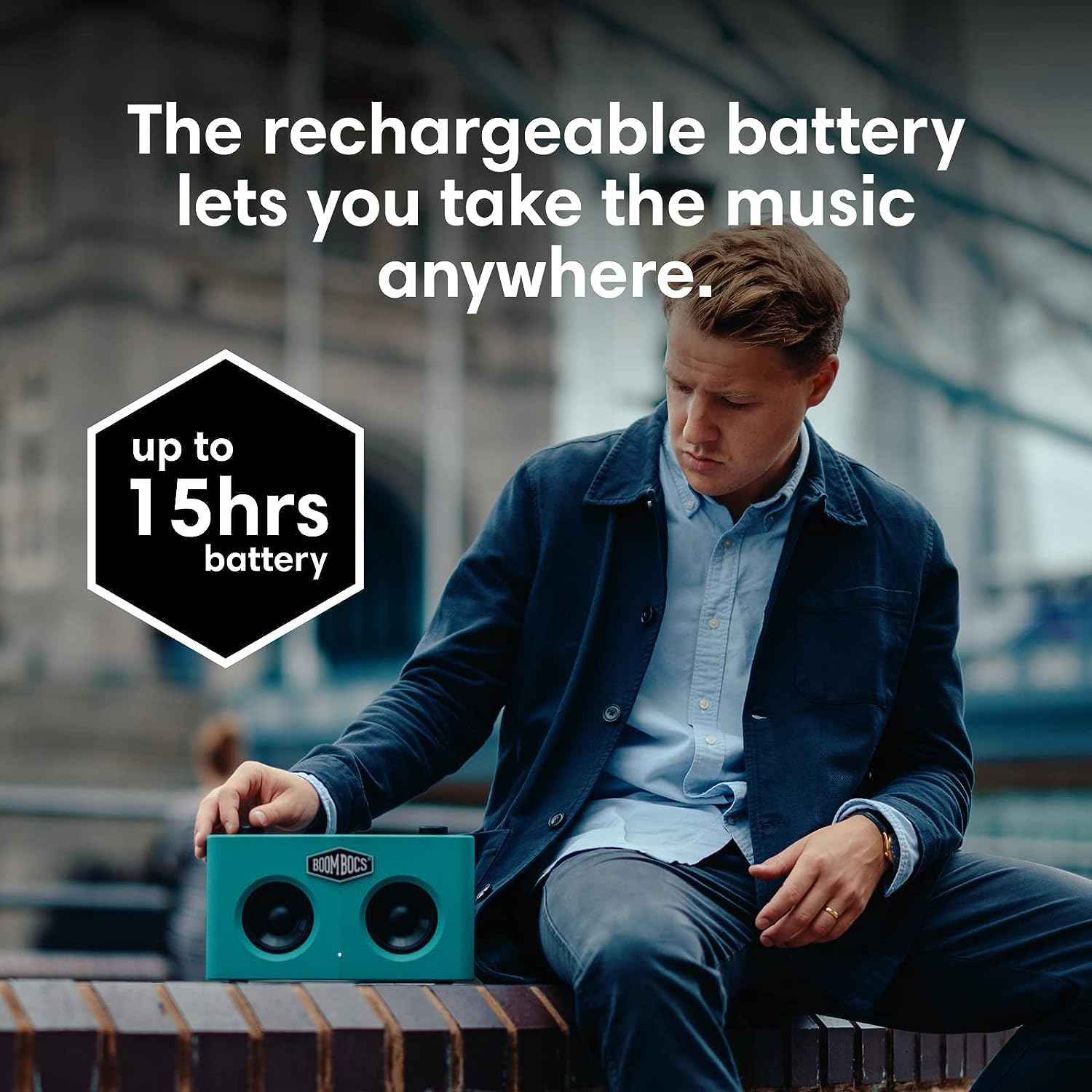 BoomBocs Wireless Bluetooth Speaker with WiFi Internet Radio - Portable Speaker for Spotify, Deezer & Amazon Music Streaming - Orange - Perfect for Home, Office, Travel & Outdoor Adventures