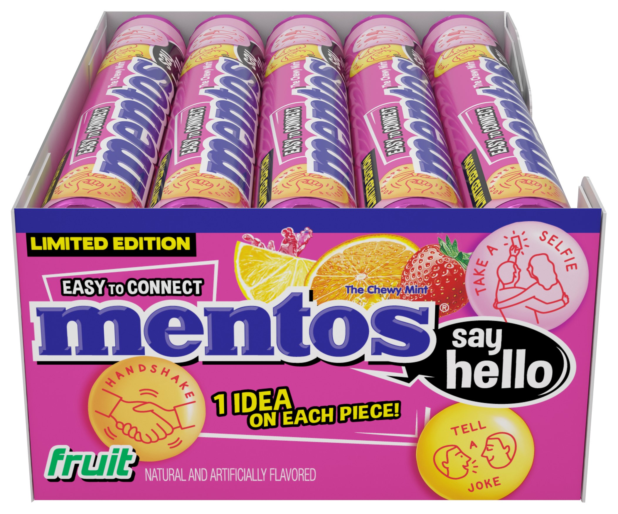 Mentos Chewy Fruit Candy Rolls Bundle - 15 Pieces + 6 Rolls Assorted Flavors | Bulk Candy for Parties, Office Snacks & On-the-Go Treats