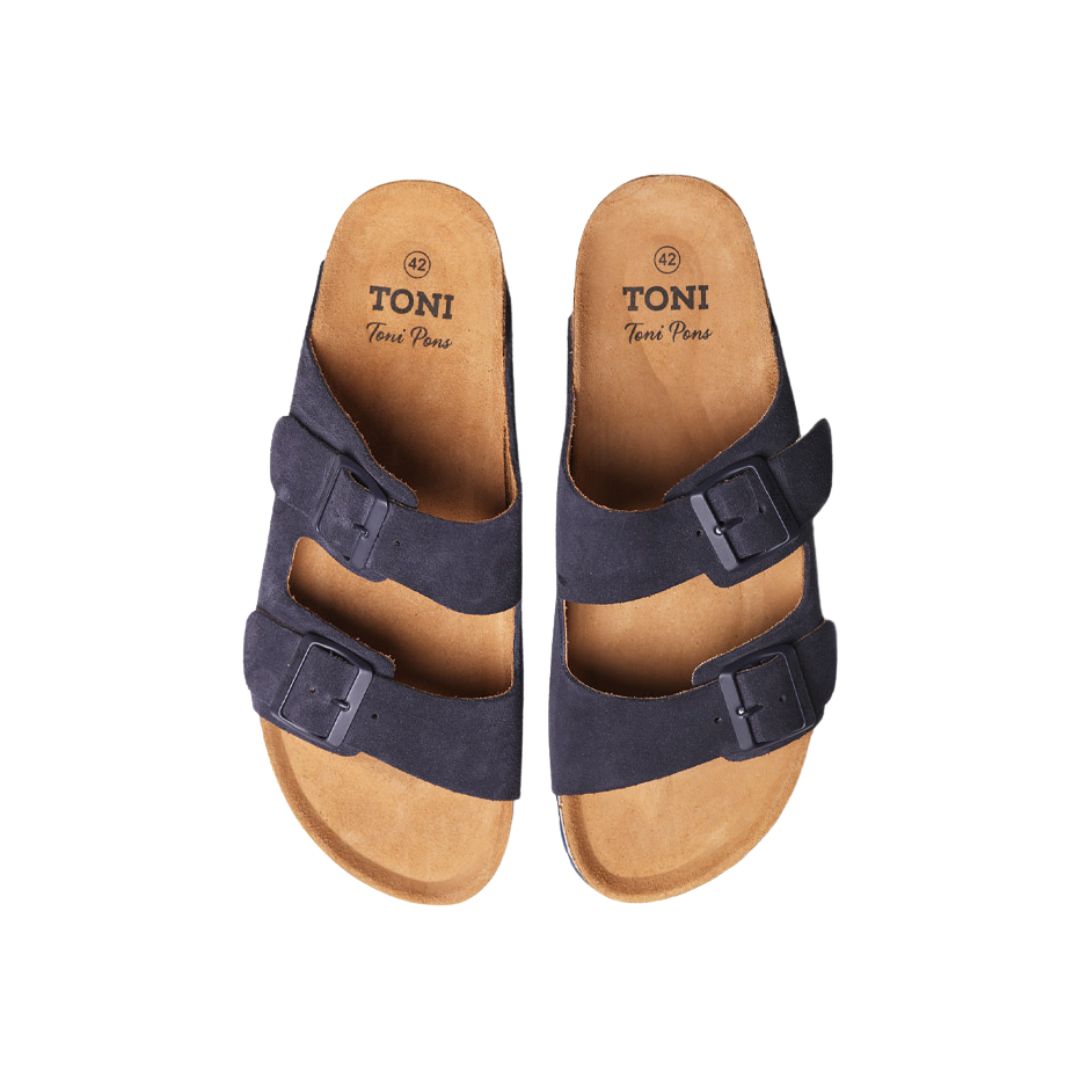 Premium Split Leather Open Toe Bio Sandals for Men - Comfortable & Durable - GER QT - Perfect for Beach, Pool & Summer Outdoor Activities