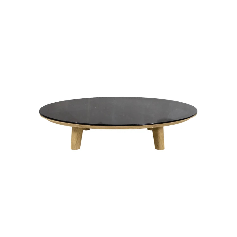 Modern Round Outdoor Coffee Table - Weather-Resistant Patio Furniture for Garden, Poolside & Backyard Relaxation
