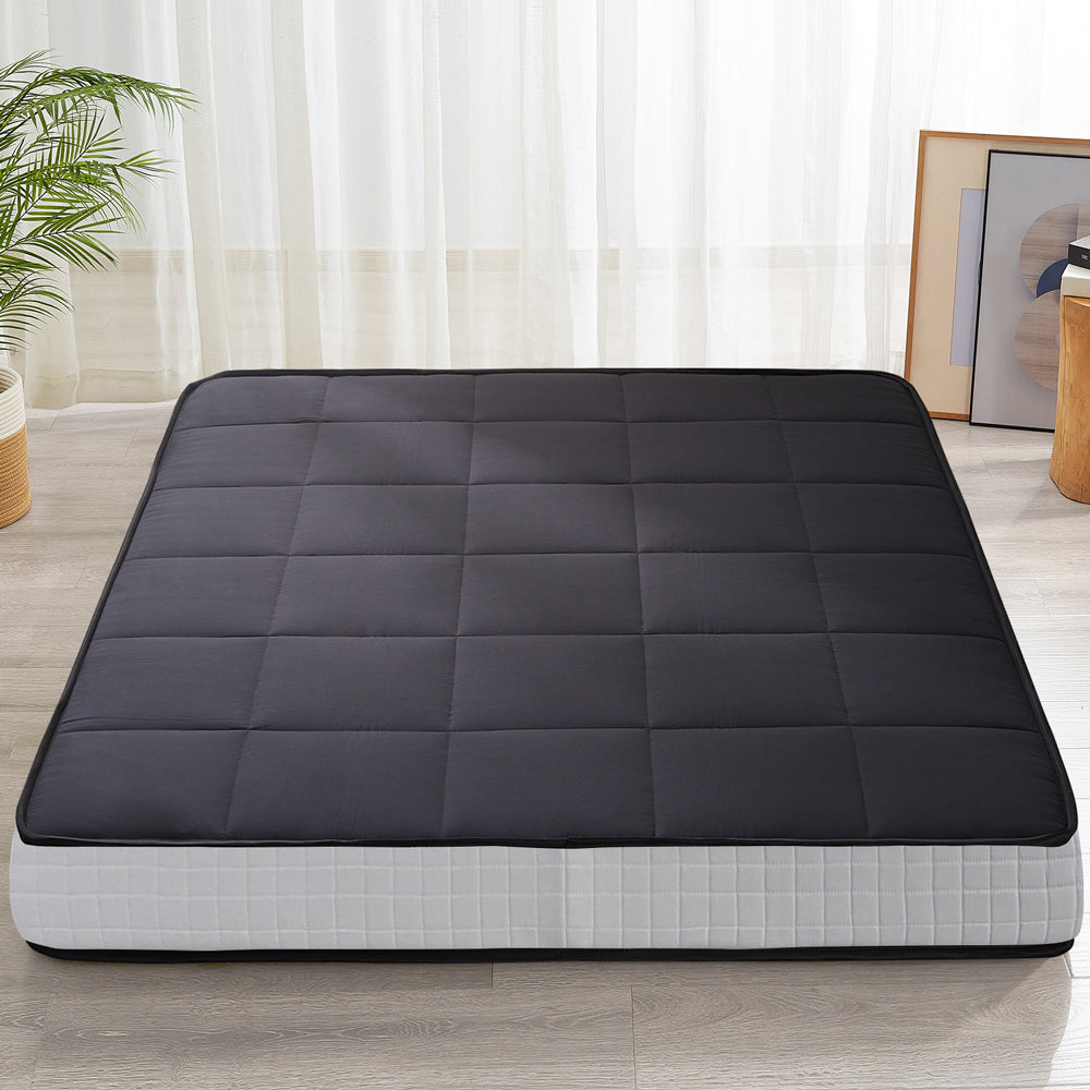 MAXYOYO 8 Inch Futon Mattress - Extra Thick Square Floor Mattress & Mattress Topper Pad in Black | Perfect for Guest Beds, Dorm Rooms, and Floor Sleeping