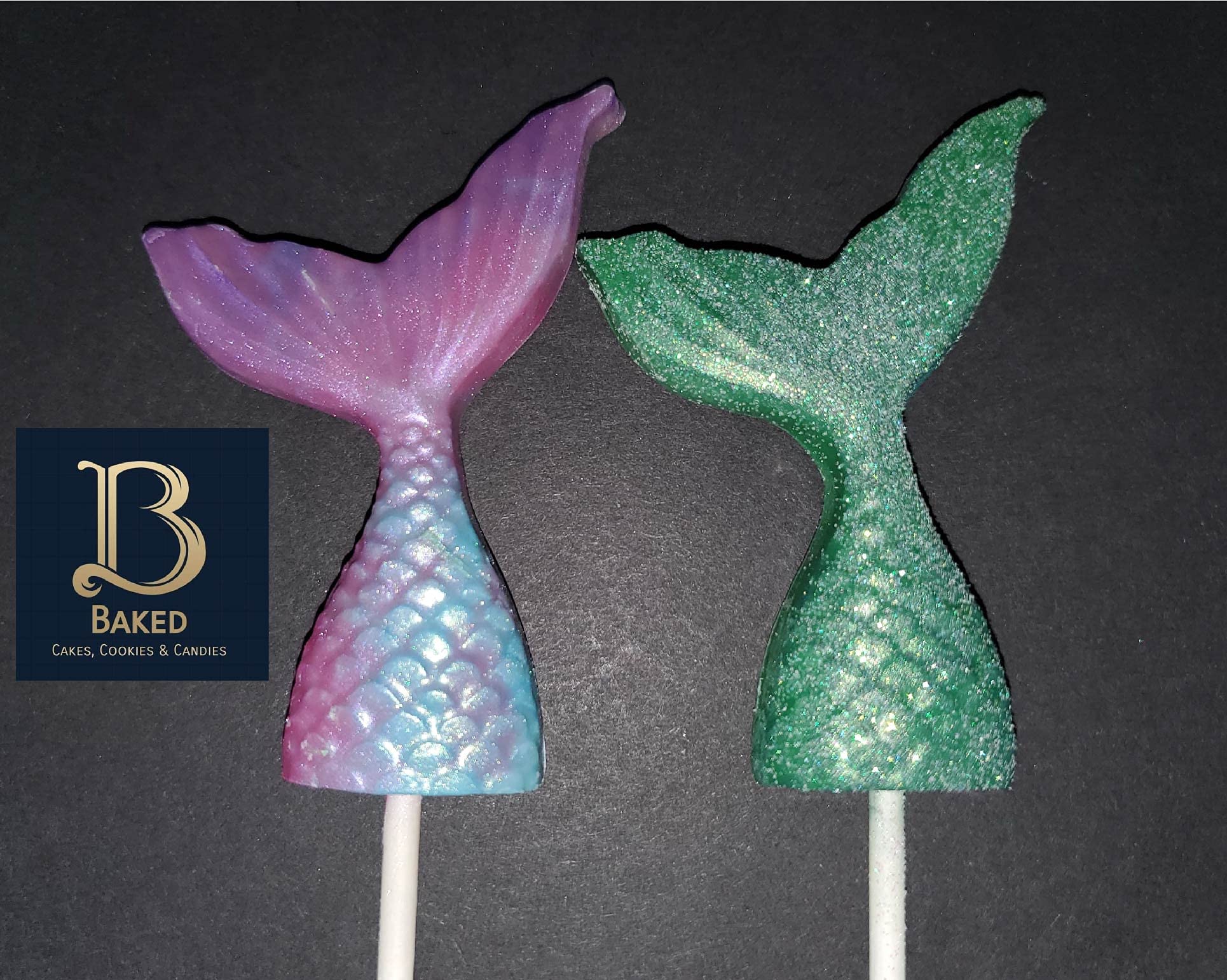 Mermaid Tail Chocolate Candy Lollipop Mold - Clear Silicone Baking Mold for DIY Candy Making, Cake Decorating, Party Favors - Perfect for Birthday Parties, Baby Showers & Holiday Treats