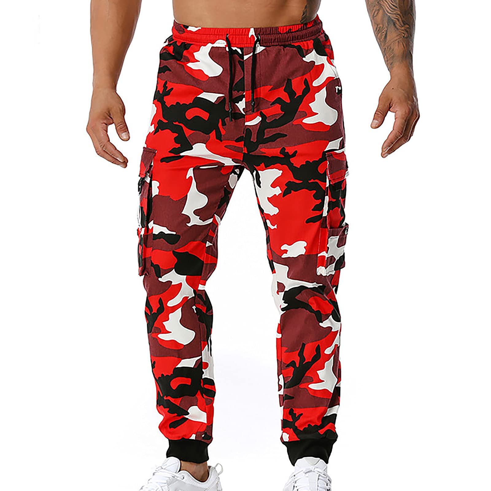 Men's Cargo Jogger Pants - Athletic Tapered Sweatpants with Pockets for Gym, Workout & Outdoor Activities | Tactical Utility Chino Trousers for Sports, Hiking & Casual Wear