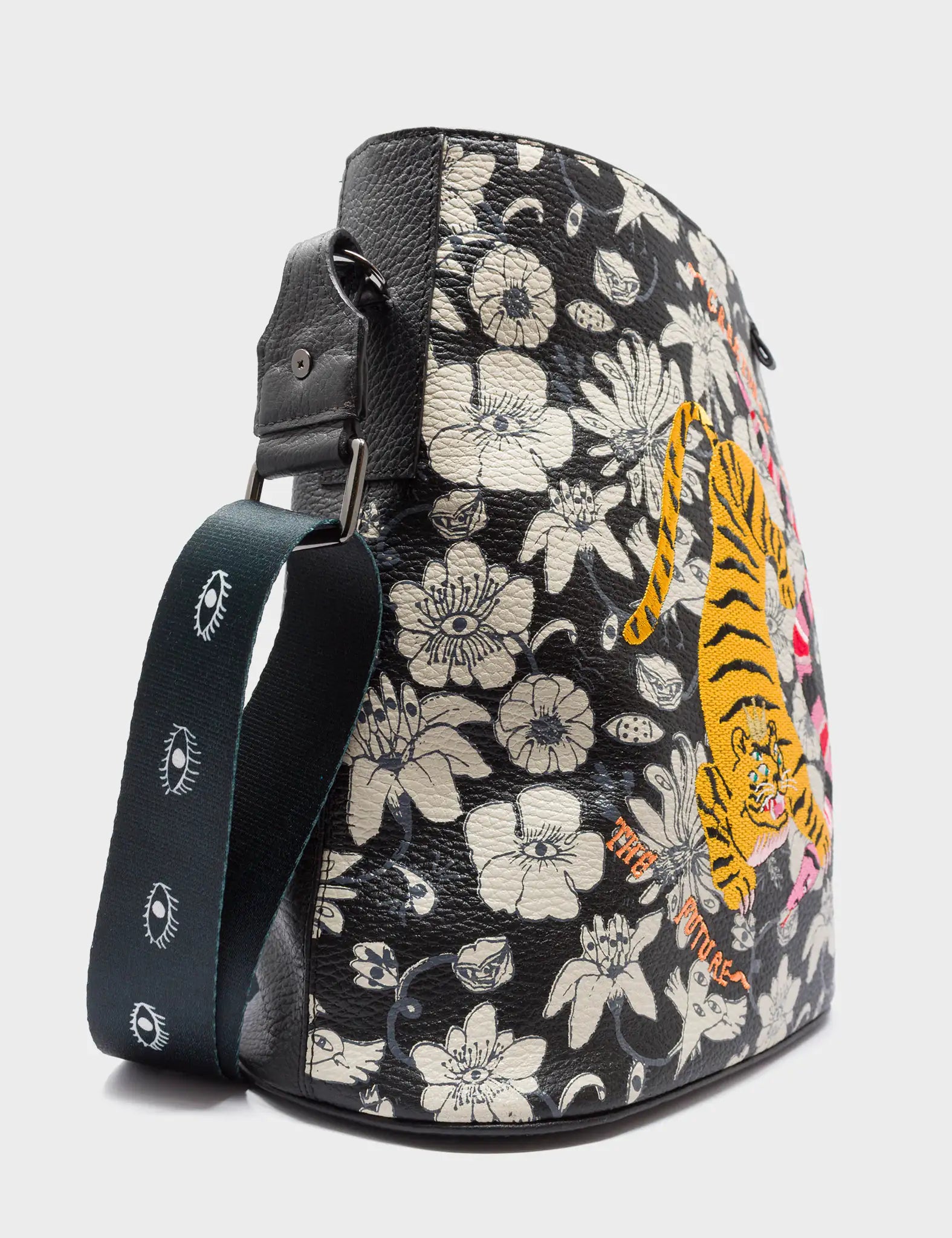 Vincent Genuine Black Leather Shoulder Bag for Women - Stylish Crossbody Purse with Tangle Tales Design - Perfect for Work, Travel & Everyday Use