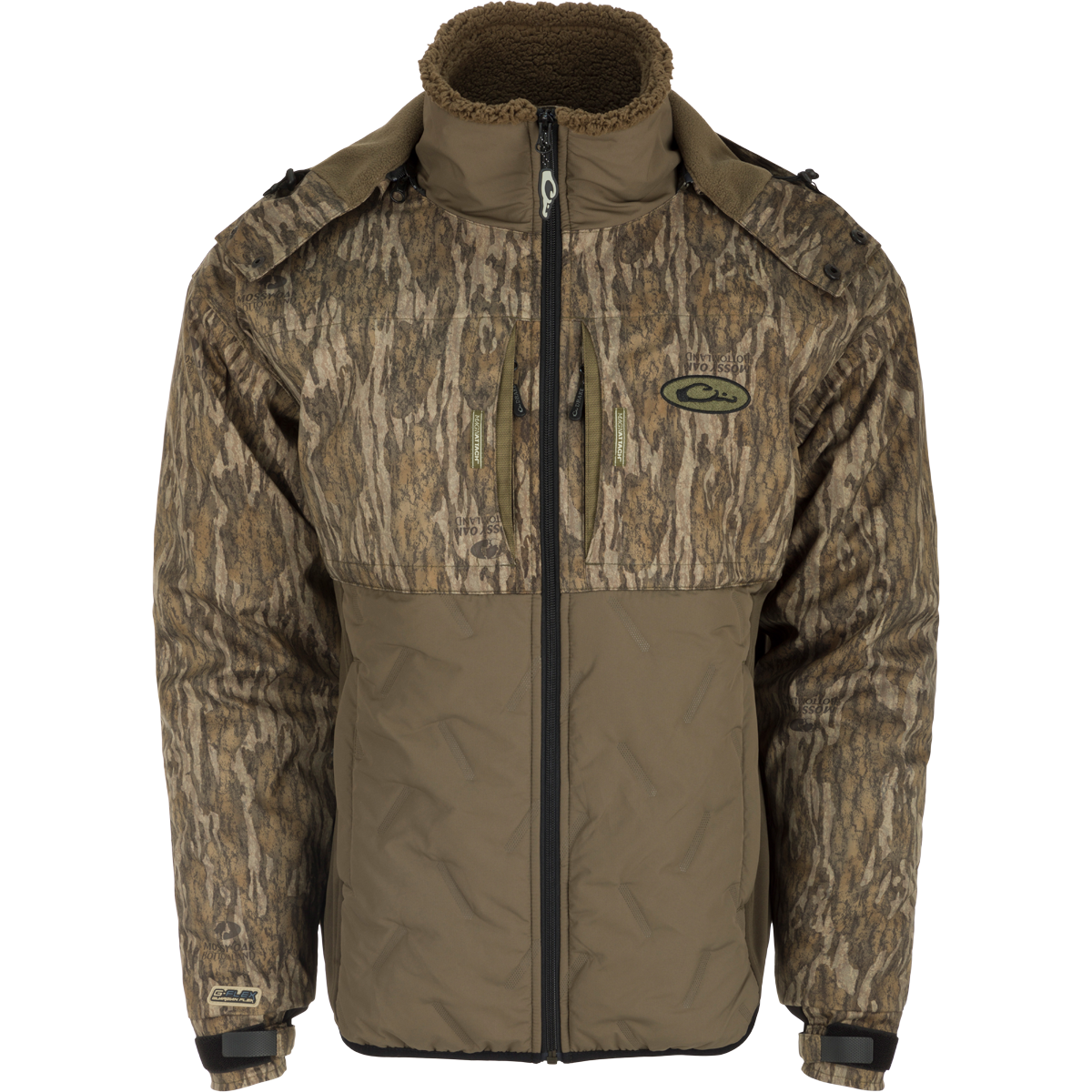 LST Guardian Flex Double Down Eqwader Full Zip Hooded Jacket - Waterproof, Windproof & Insulated for Fishing, Hunting & Outdoor Adventures