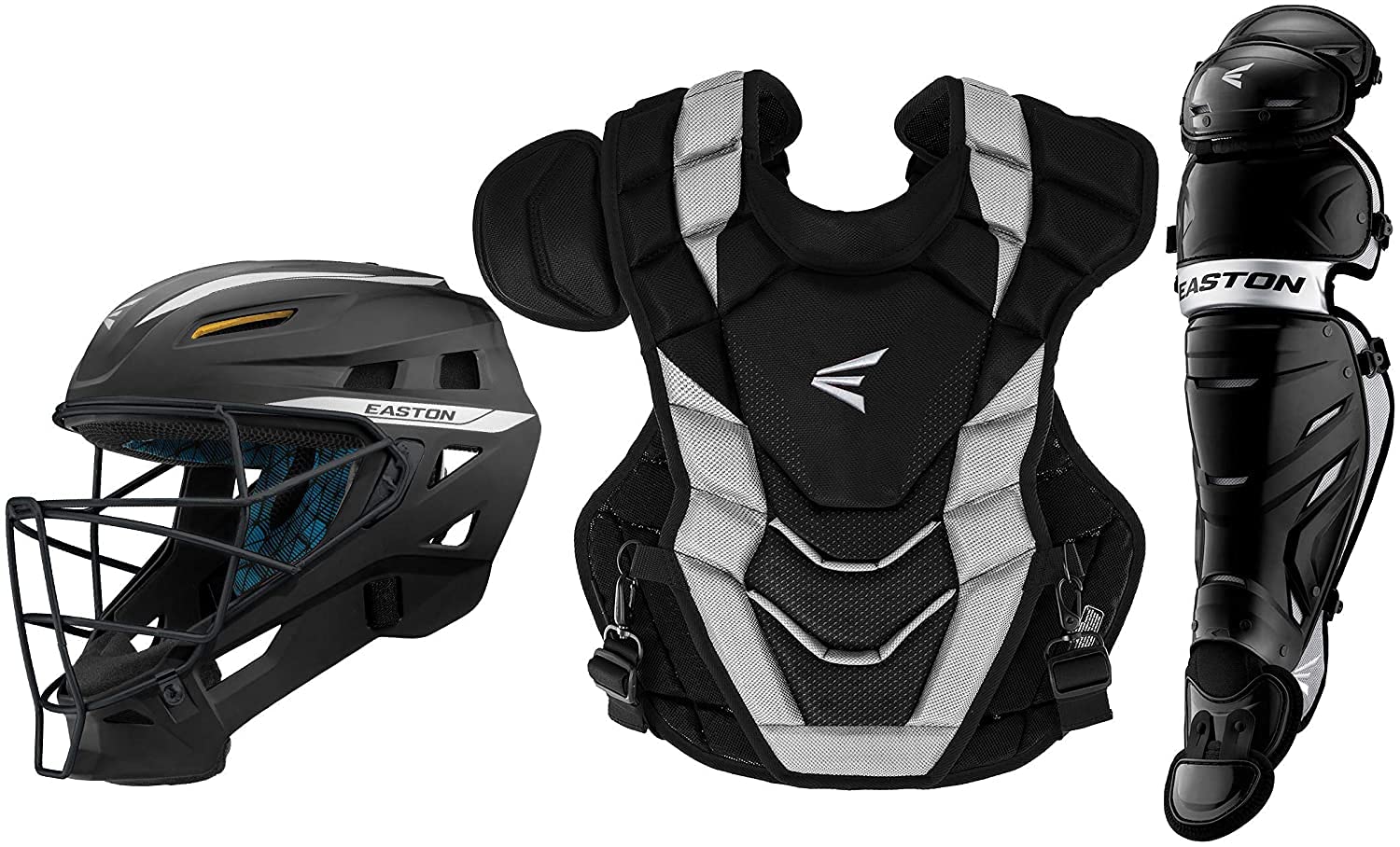Easton Gametime Adult Catchers Box Set - Baseball Catcher's Gear for Men & Women - Perfect for Practice, Training & Games