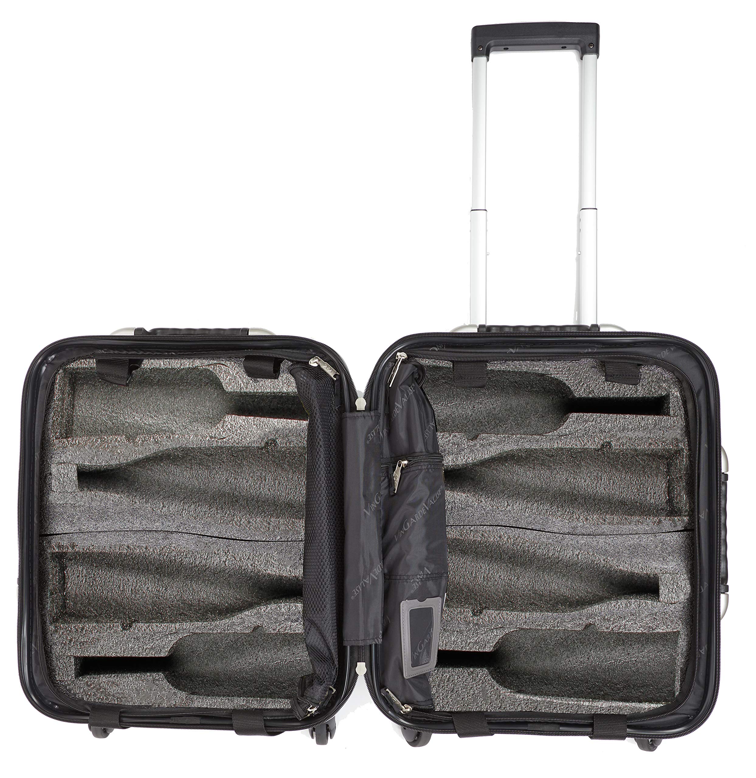 VinGardeValise 8-Bottle Wine Travel Suitcase - All Purpose Wine Carrier for Airplane & Road Trips (Black) - Perfect for Vacation, Gifts & Wine Enthusiasts