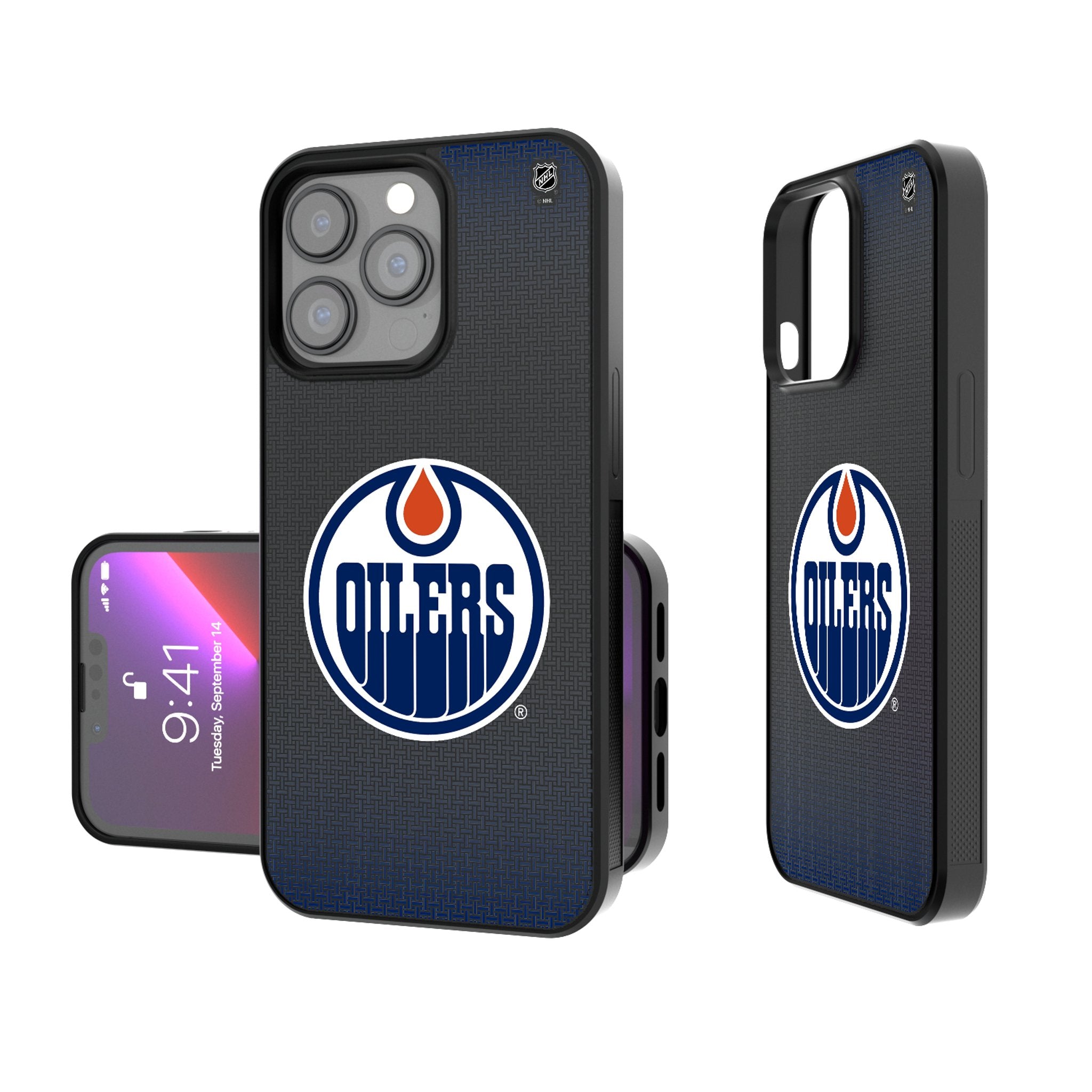 Edmonton Oilers Durable Linen Bump Phone Case for iPhone & Samsung - Perfect for Hockey Fans & Game Day Protection