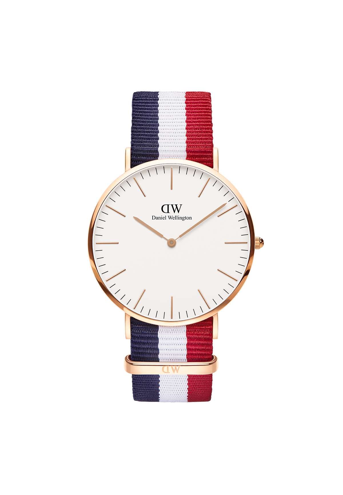 Daniel Wellington Classic Cambridge Rose Gold Watch 40mm - Unisex NATO Strap Watch for Men & Women - Perfect for Casual Wear, Office & Everyday Use