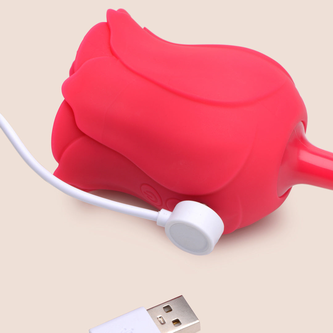 Bloomgasm The Rose Buzz - Sucking and Vibrating Rose Toy for Women | Sensual Massager for Couples & Solo Play, Perfect for Valentine's Day & Romantic Nights