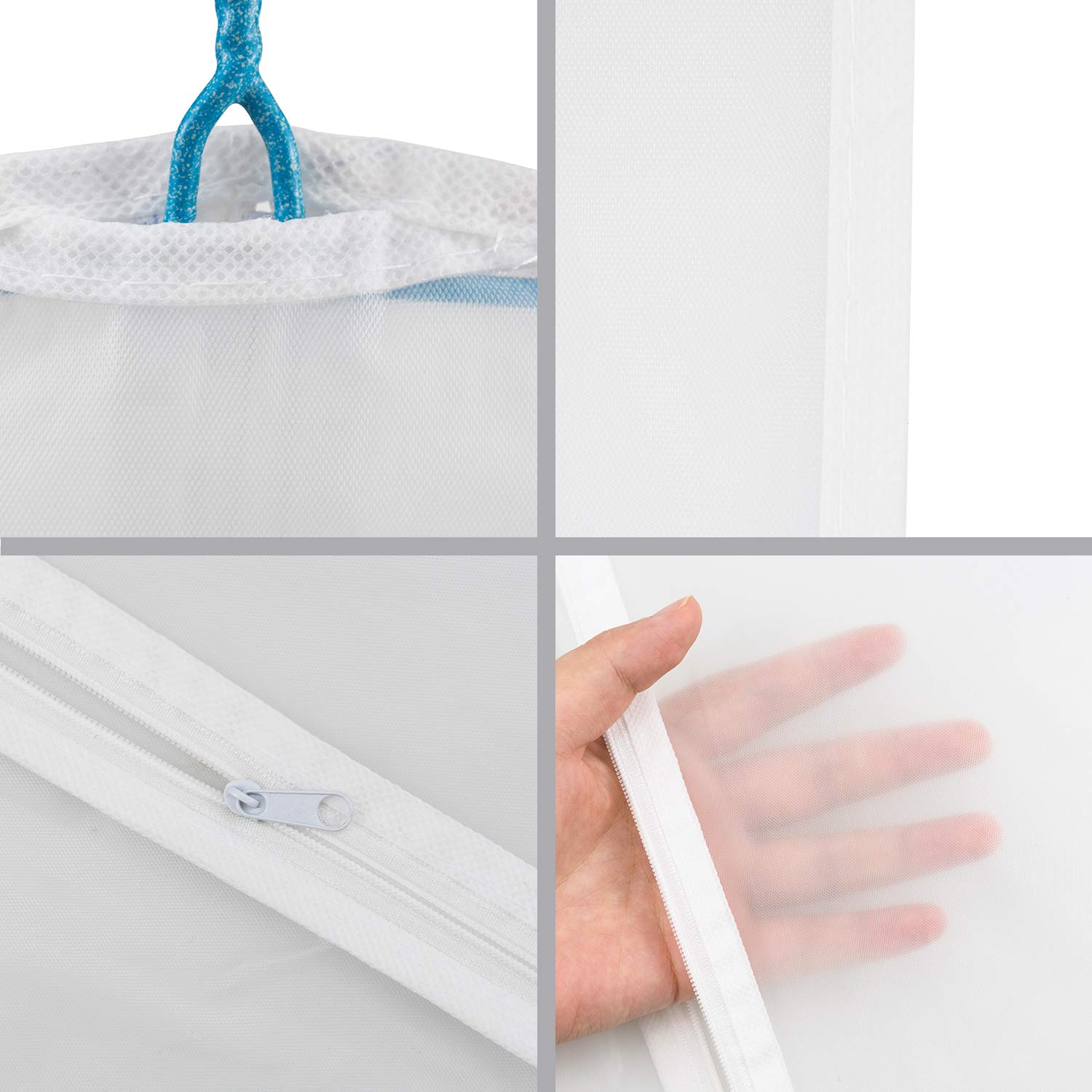 10 Pack Lightweight Clear Hanging Garment Bags with Full Zipper - Dust-Proof Suit Covers for Closet Storage & Travel | Perfect for Suits, Dresses, Coats & Seasonal Clothing Protection