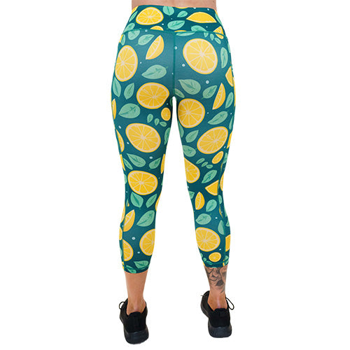 High Waist Sour Power Leggings for Women - Soft Yoga Pants with Pockets, Tummy Control & 4-Way Stretch - Perfect for Workout, Running, Gym & Lounge Wear