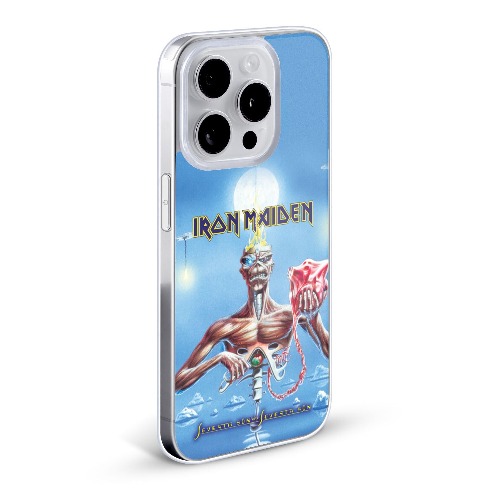 Official Iron Maiden SSOSS Album Cover Soft Gel Case for iPhone 12 Pro Max - Licensed Music Accessory for Rock Fans & Concert Goers