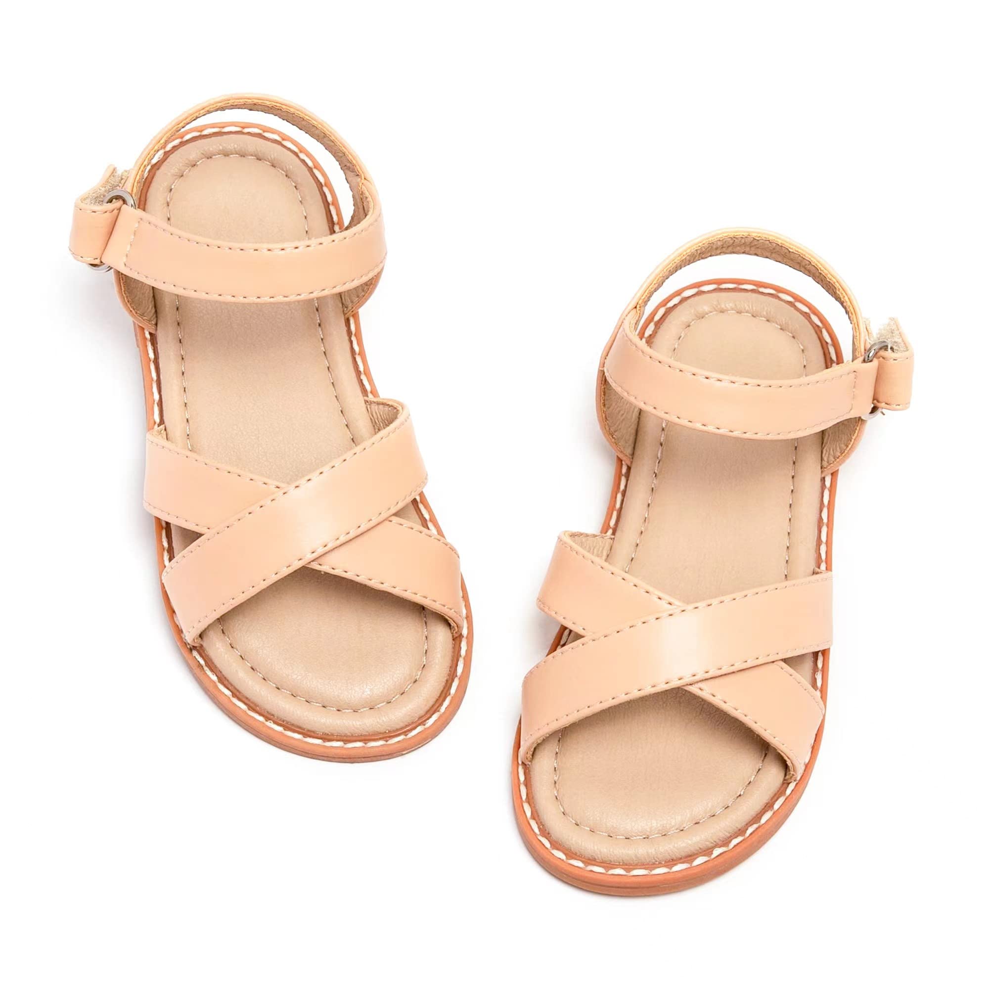 Otter MOMO Girls Sandals - Cute Open Toe Princess Flat Sandals with Ruffle Design for Summer | Perfect for Beach, Pool, and Casual Outings
