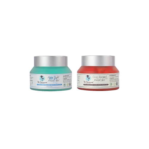 Havanna Coco Caramel & Aqua Light Facial Gel Duo - 2 Pack (50ml Each) for Men & Women - Hydrating & Brightening Skincare Set for Daily Use & Travel