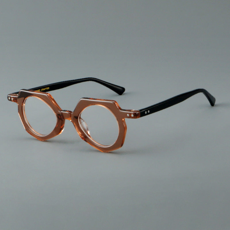 Stylish Geometric Acetate Eyeglass Frames 76803 - Trendy Unisex Glasses for Work, Reading & Fashion Accessories