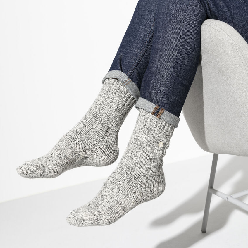 Birkenstock Women's Cotton Twist Socks - Soft Grey Comfort Socks for Sandals & Casual Wear - Perfect for Everyday Use with Birkenstock Shoes